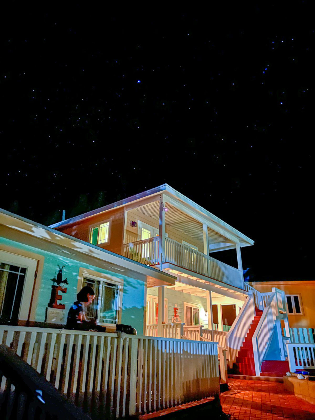Night's sky at EMBRACE Resort on Staniel Cay in The Bahamas