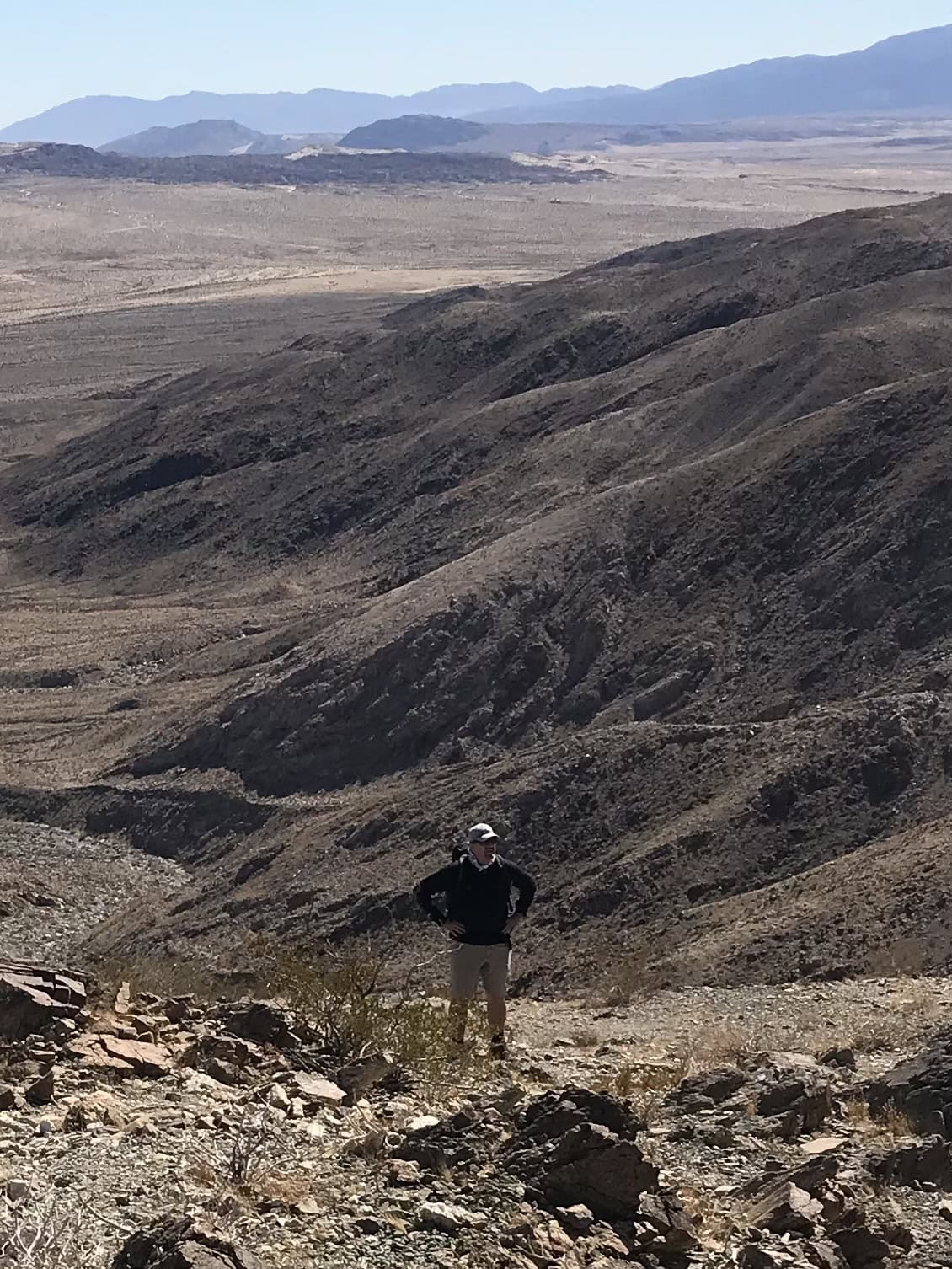 Tired and getting left behind in Borrego Palm Canyon