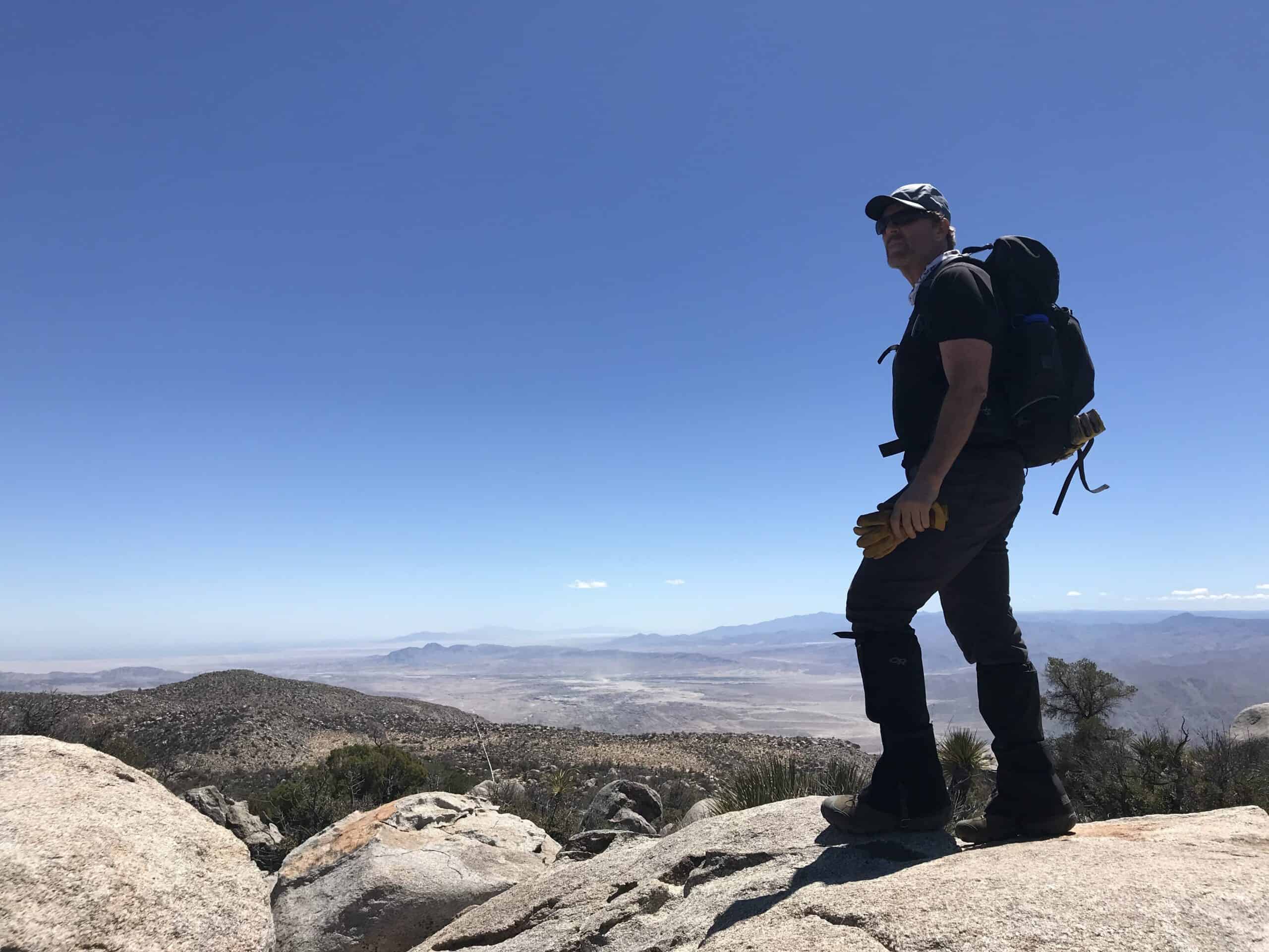 All alone at the top of Whale Peak in Anza-Borrego Desert Park