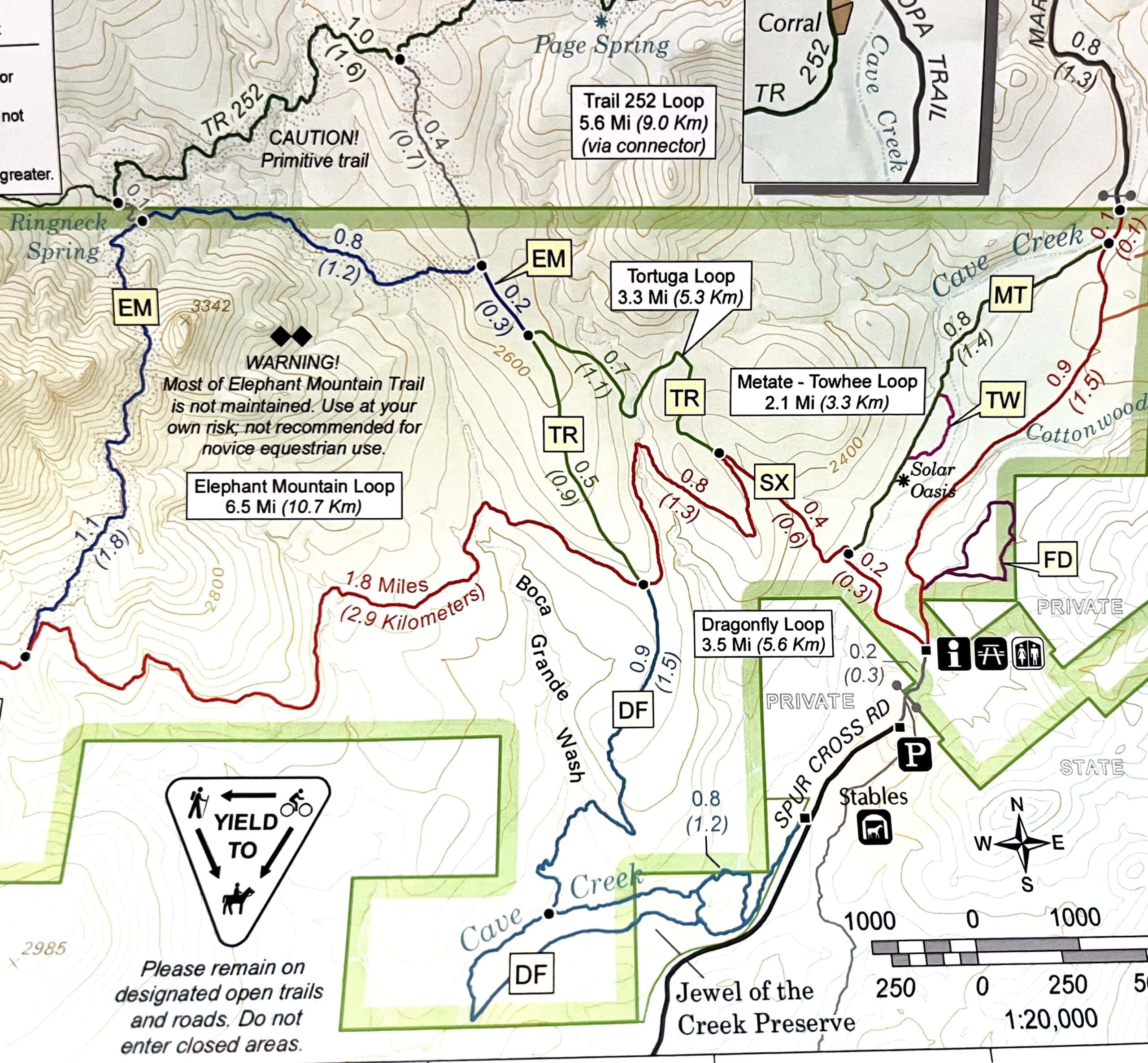 Spur Cross Recreation Area trail map