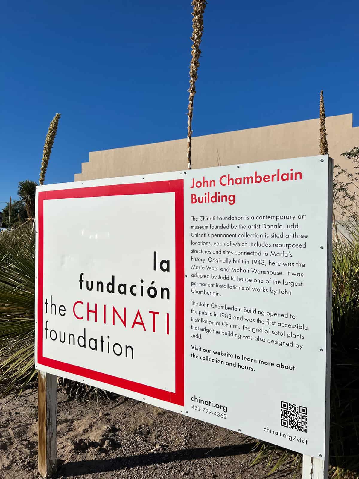 Sign for the John Chamberlain Building