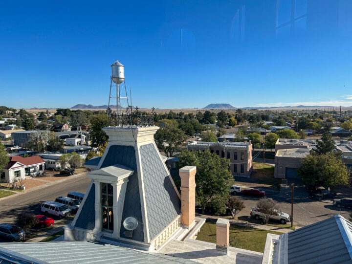 View of Marfa, Texas, from the Presidio County Courthouse