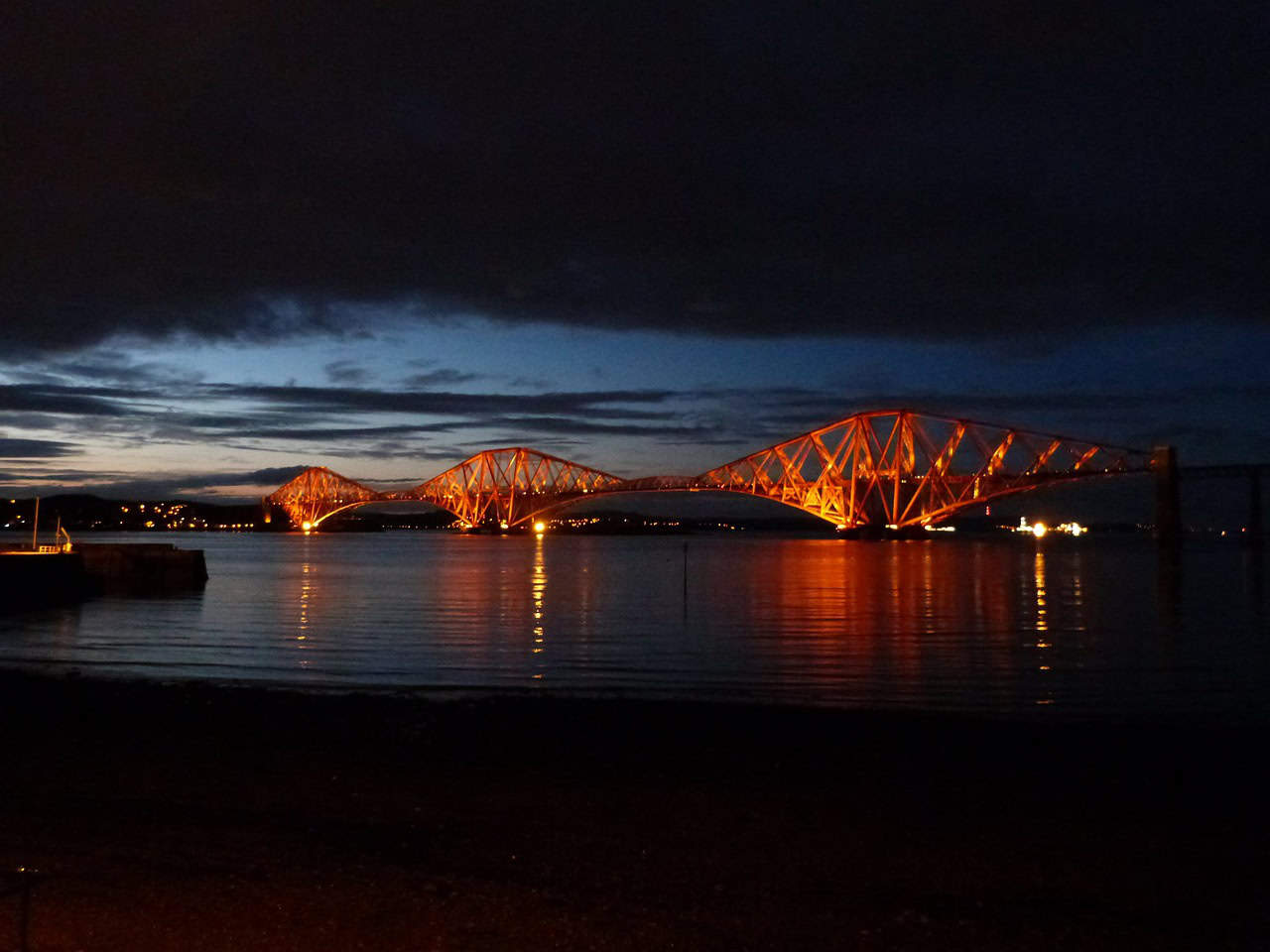 The Forth Bridge in central Edinburgh