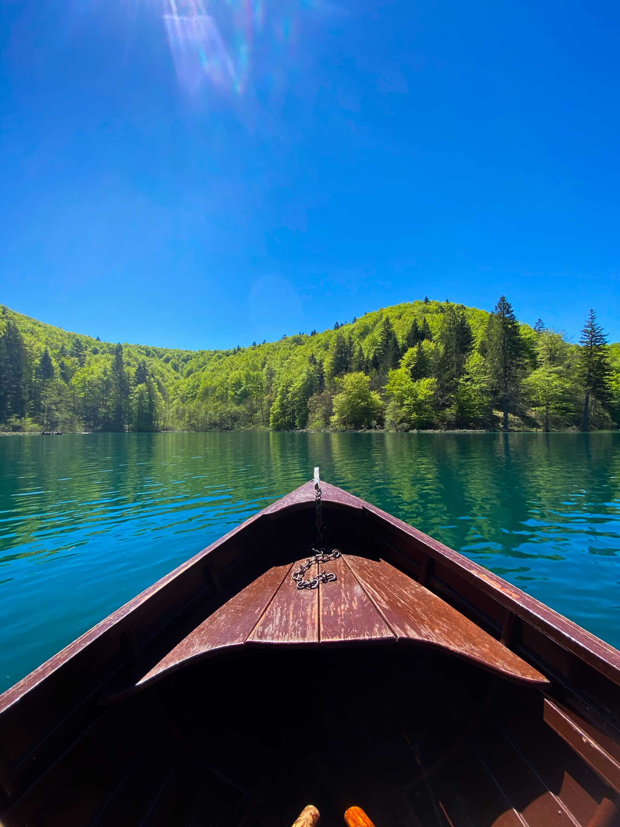 Rowboat on one of the lakes