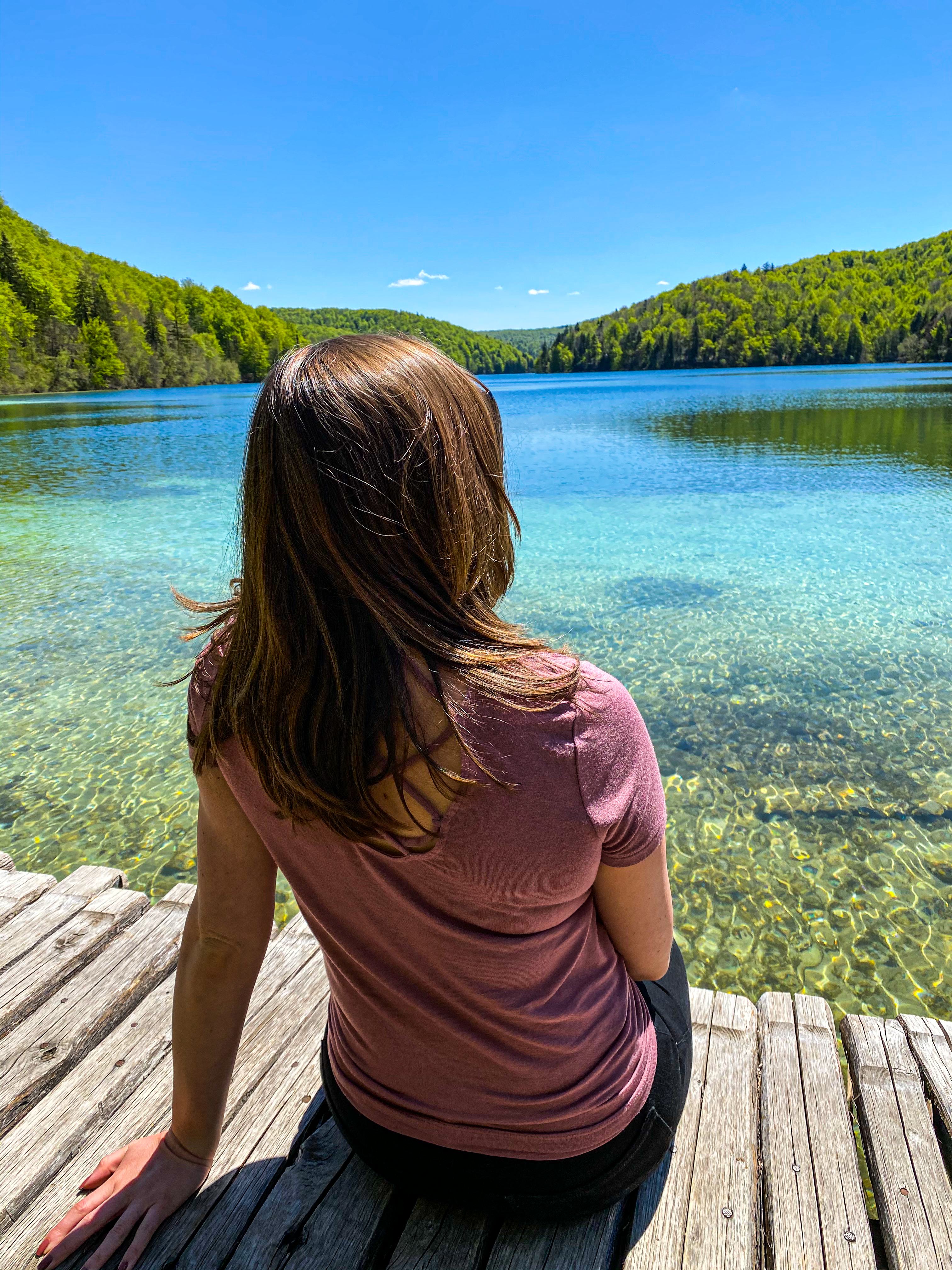 Enjoying the view at Plitvice Lakes National Park