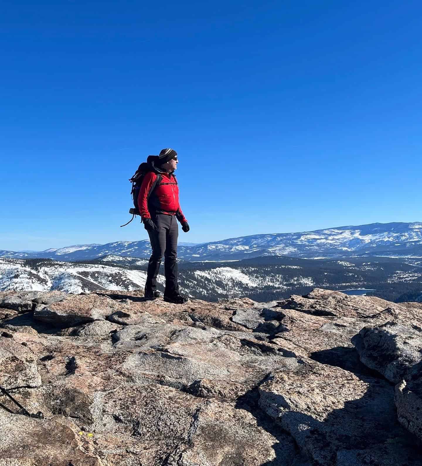 The author on top of Donner Peak