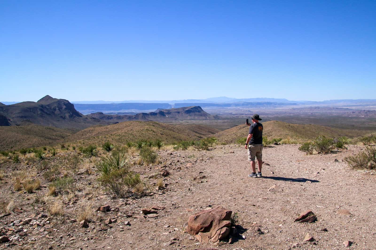 Recording video in Big Bend National Park, TX (photo: Kelly Lemons)