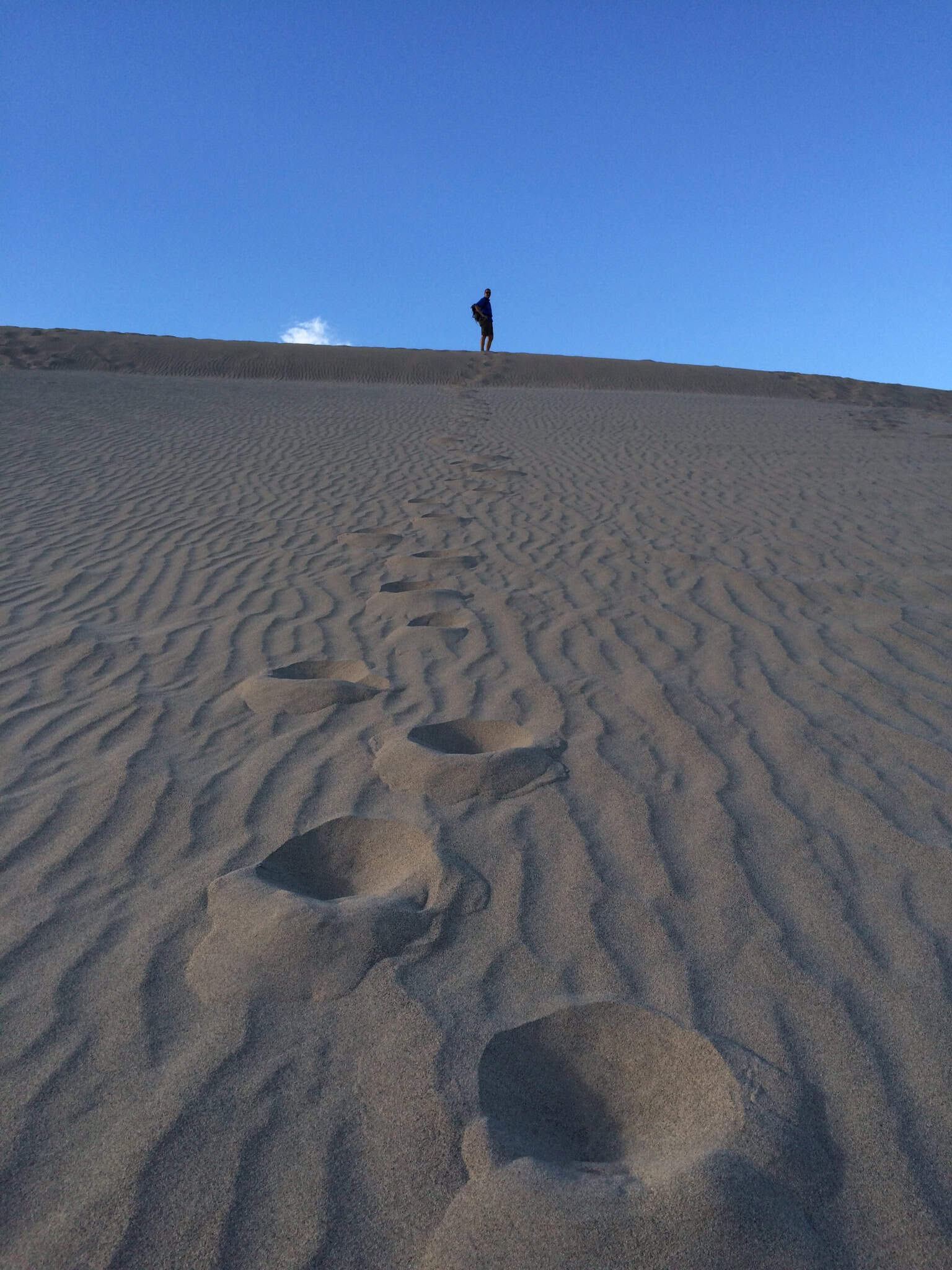 The author at Mesquite Flats Sand Dunes in Death Valley National Park