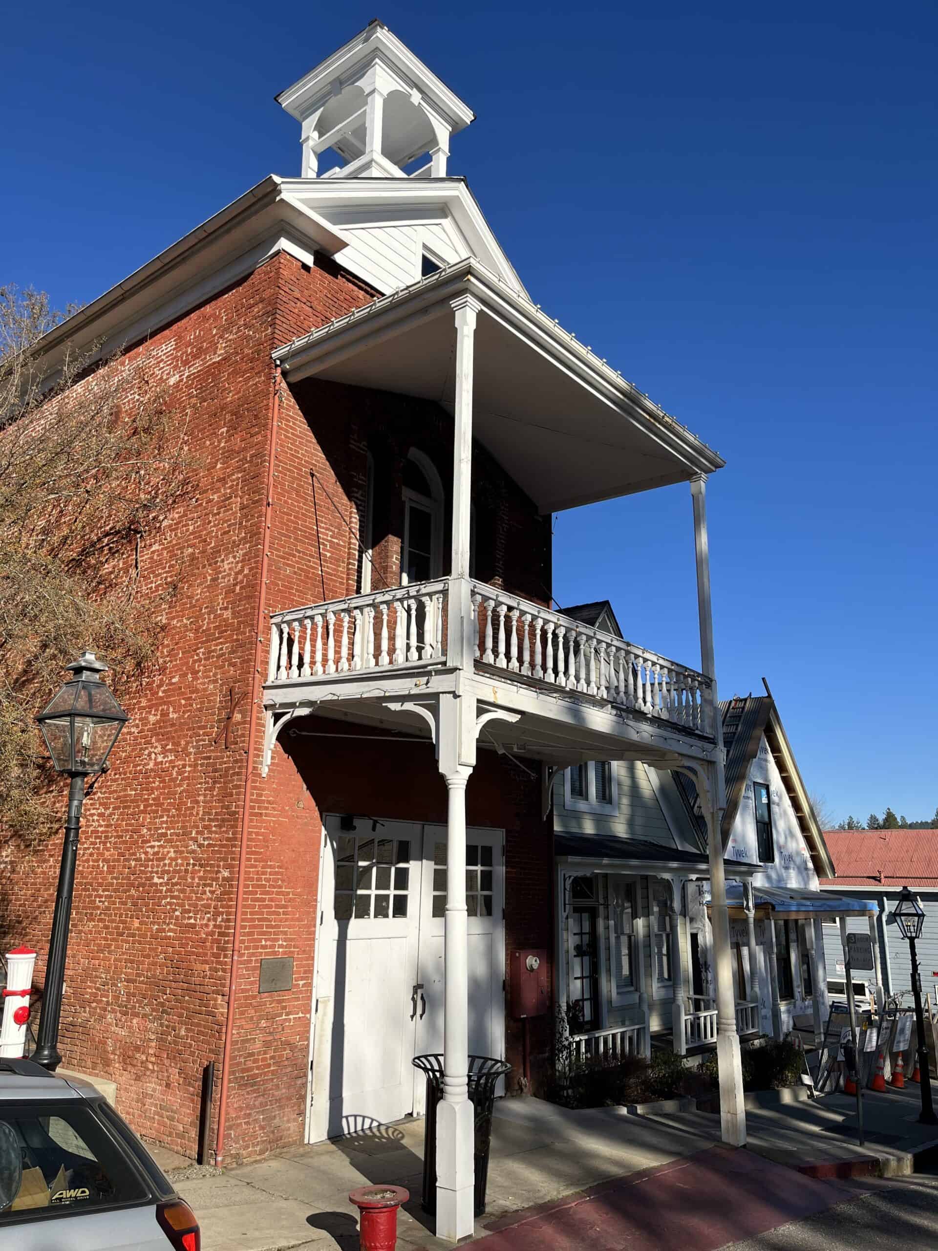 An original Nevada City fire station still stands from 1861