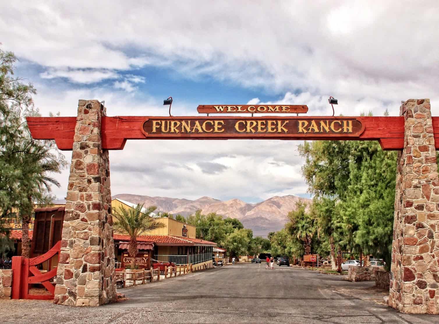 Entrance to Furnace Creek Ranch 