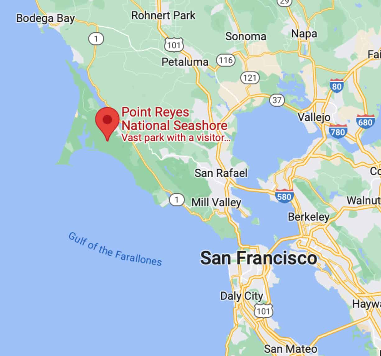Map of Point Reyes