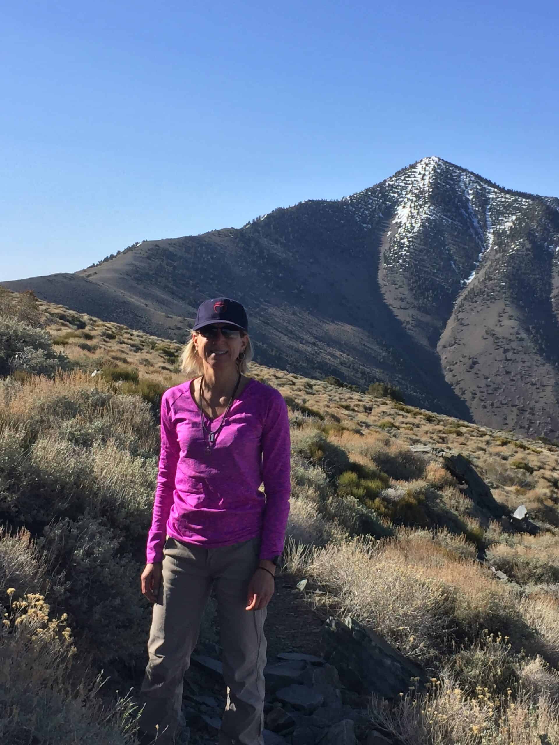 Stopping for a rest at the halfway point to Telescope Peak