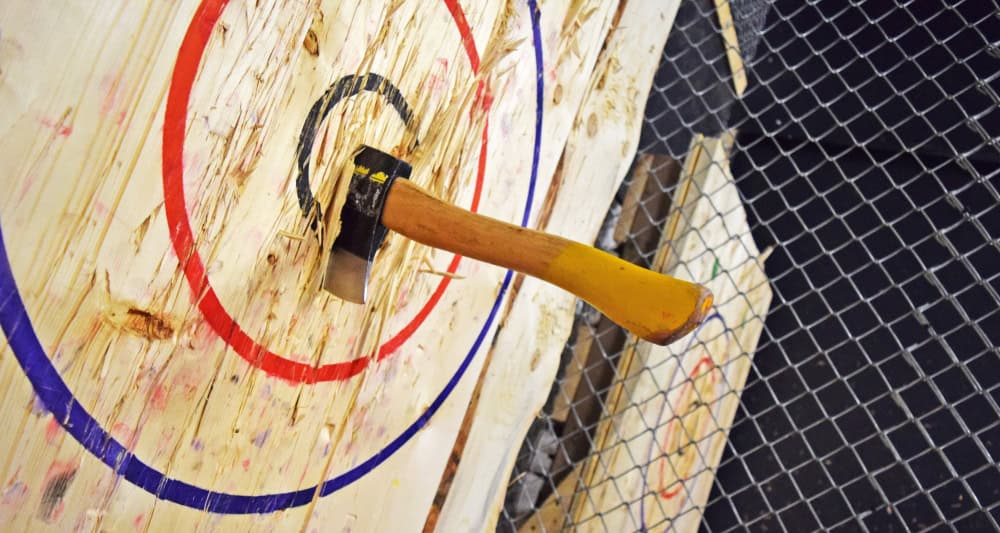 Indoor axe throwing hall for recreation, competition, leagues and team building | SoCal Axe Club