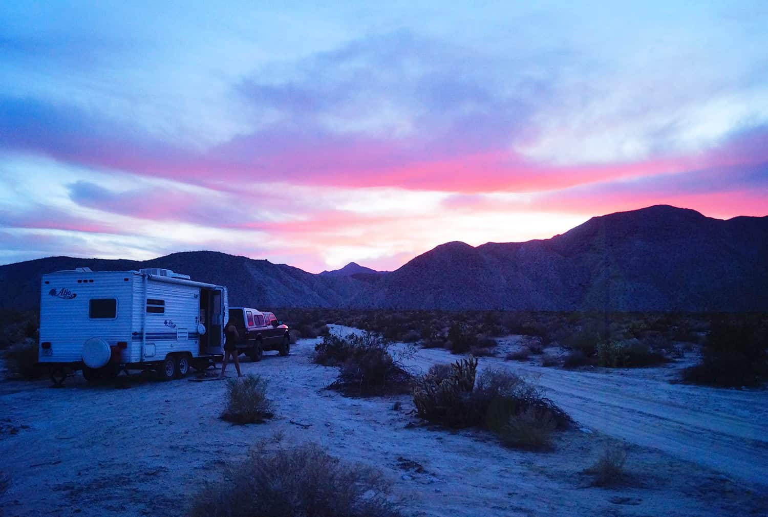 Free camping in California at Anza Borrego State Park