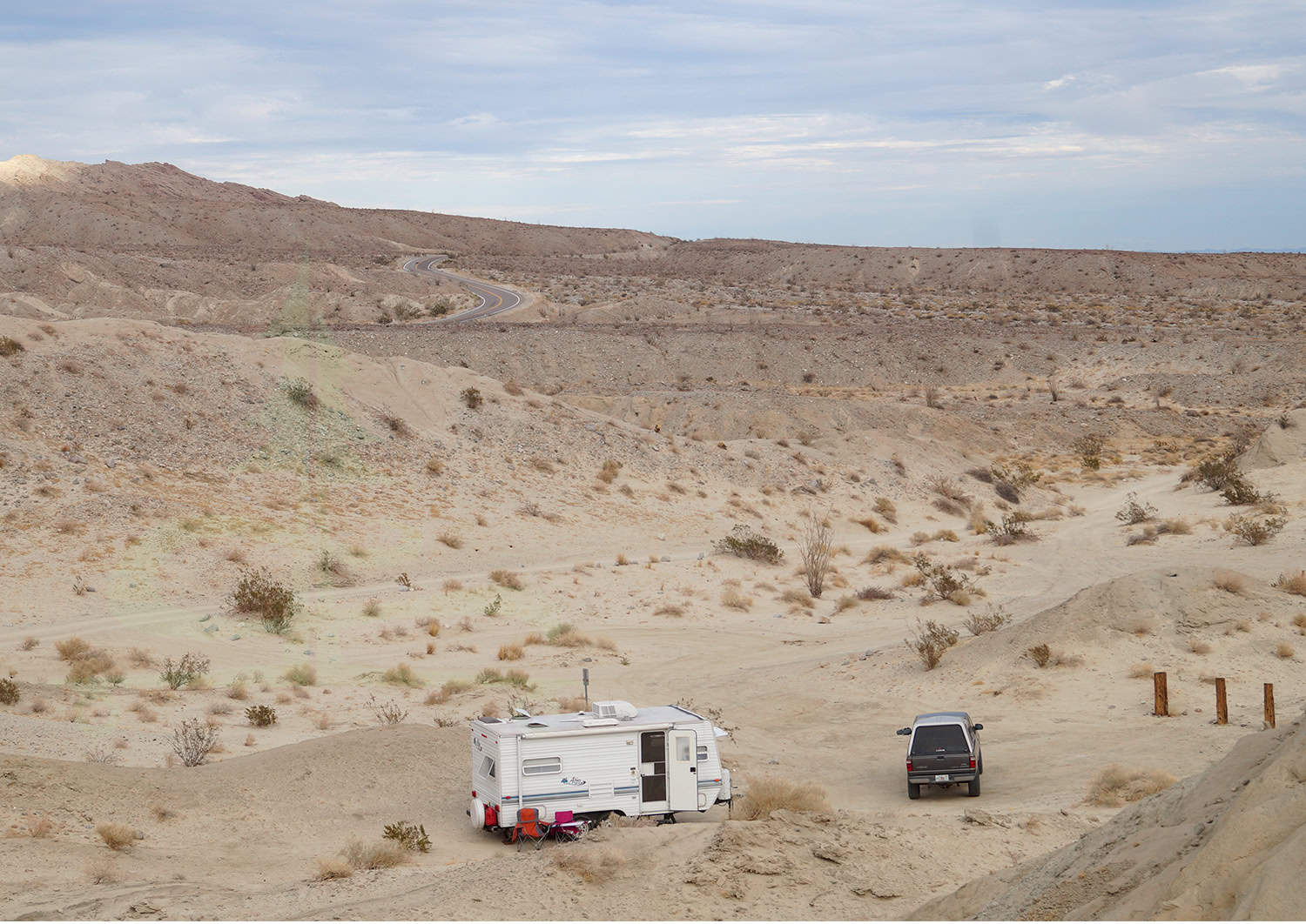 Dispersed camping in Anza Borrego State Park