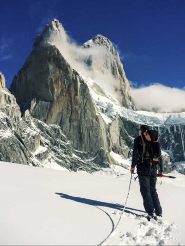 Climbing El Chalten in Patagonia (photo: Daniel Burka).