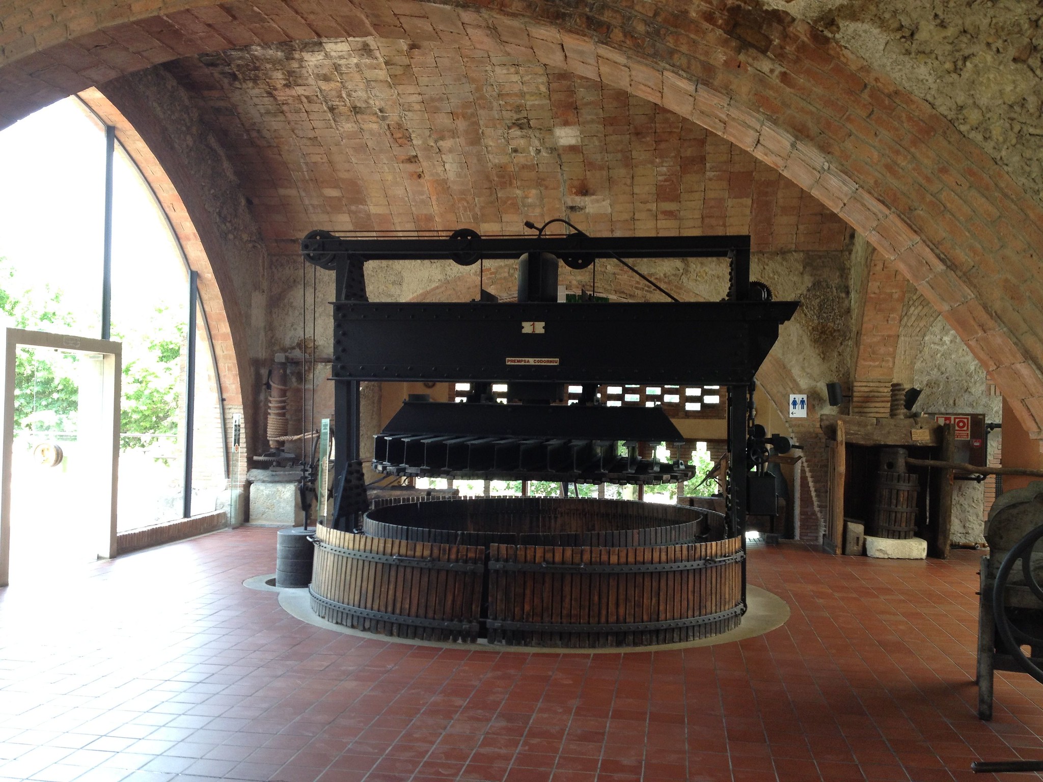 Winemaking equipment in Codorníu, the oldest producer of Cava (photo: Megan Cole)