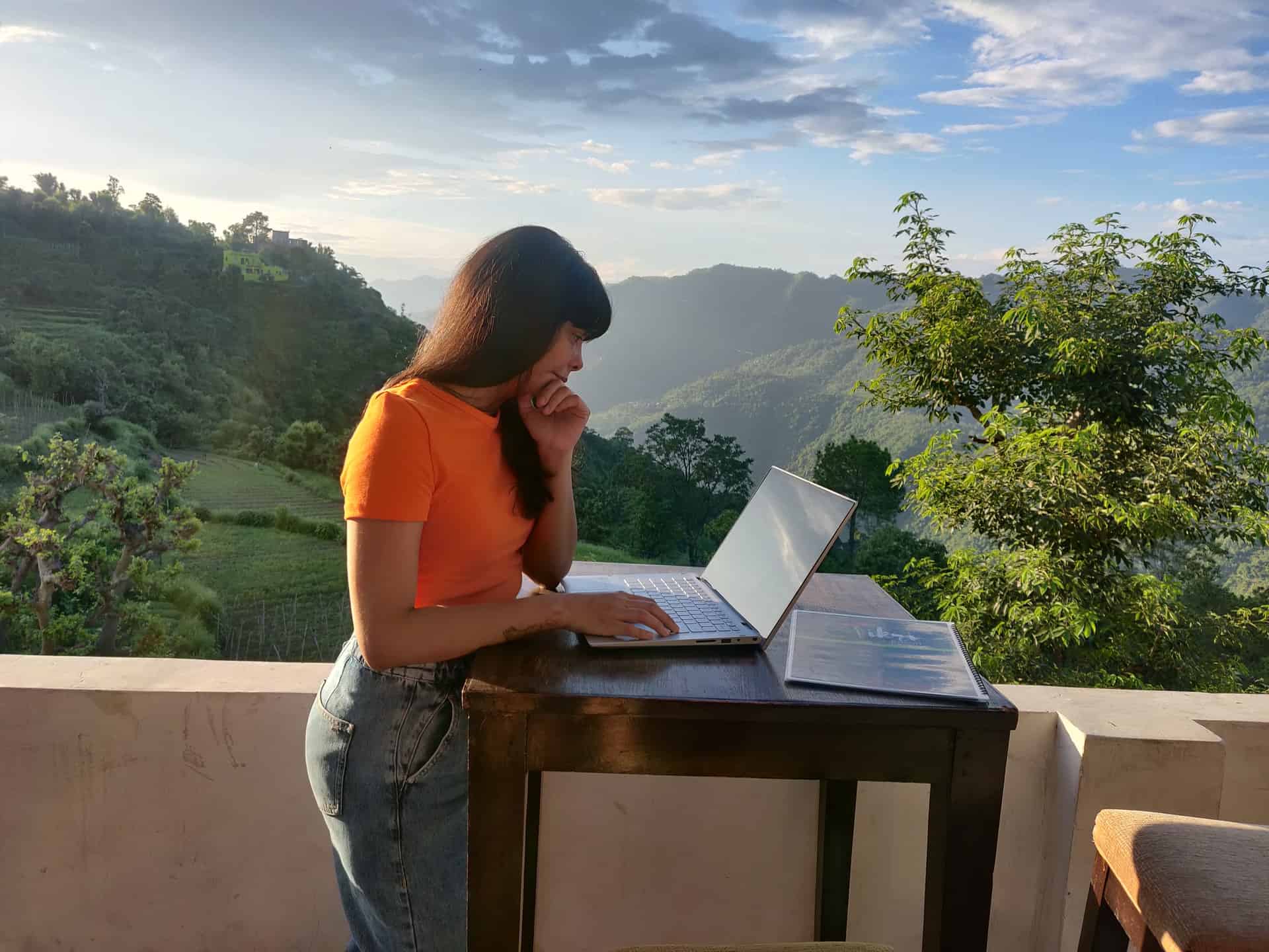 Working in the hills of Himachal Pradesh, India (photo: Dessidre Fleming)