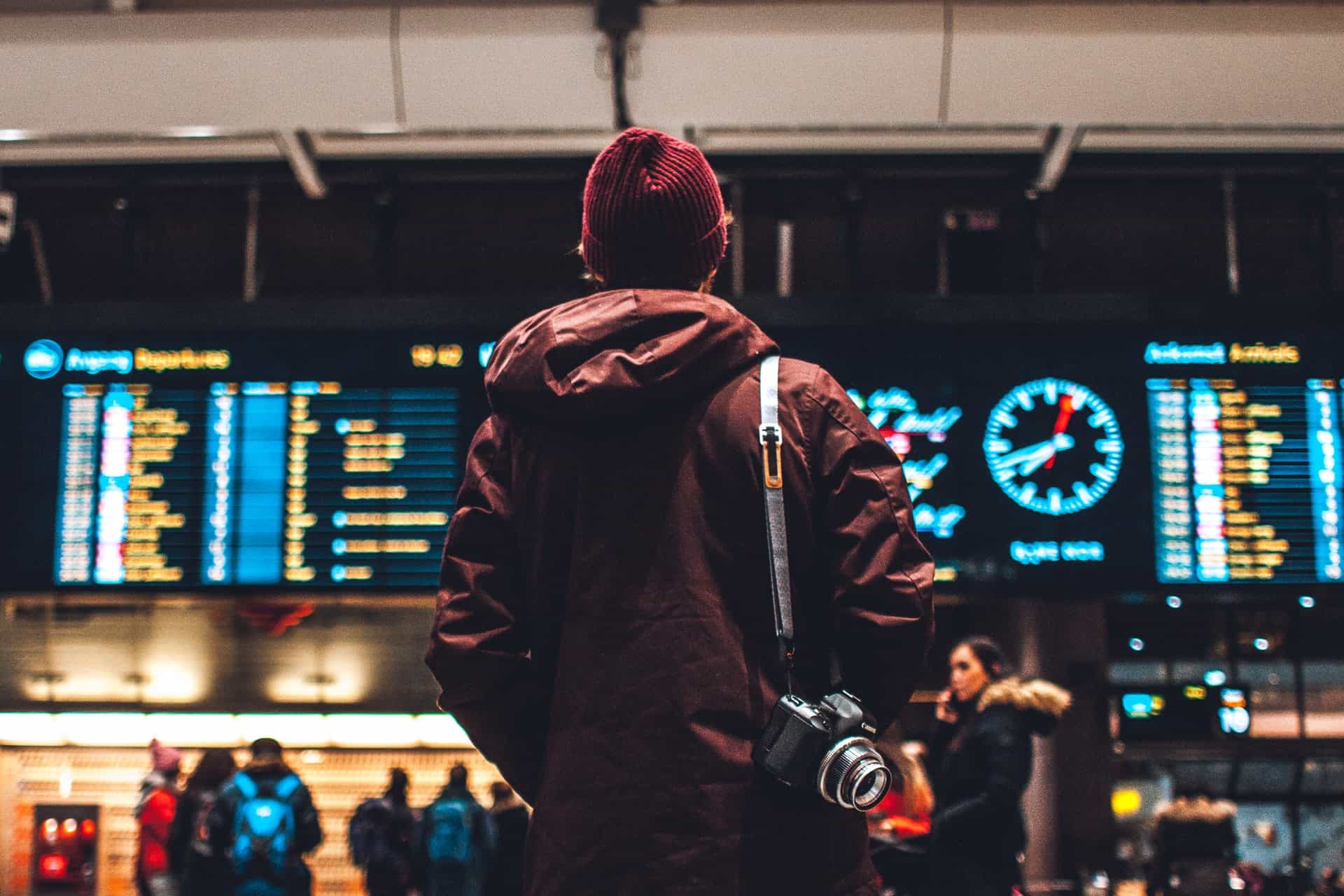 Traveler at one of the many airports in Europe (photo: Erik Odiin)