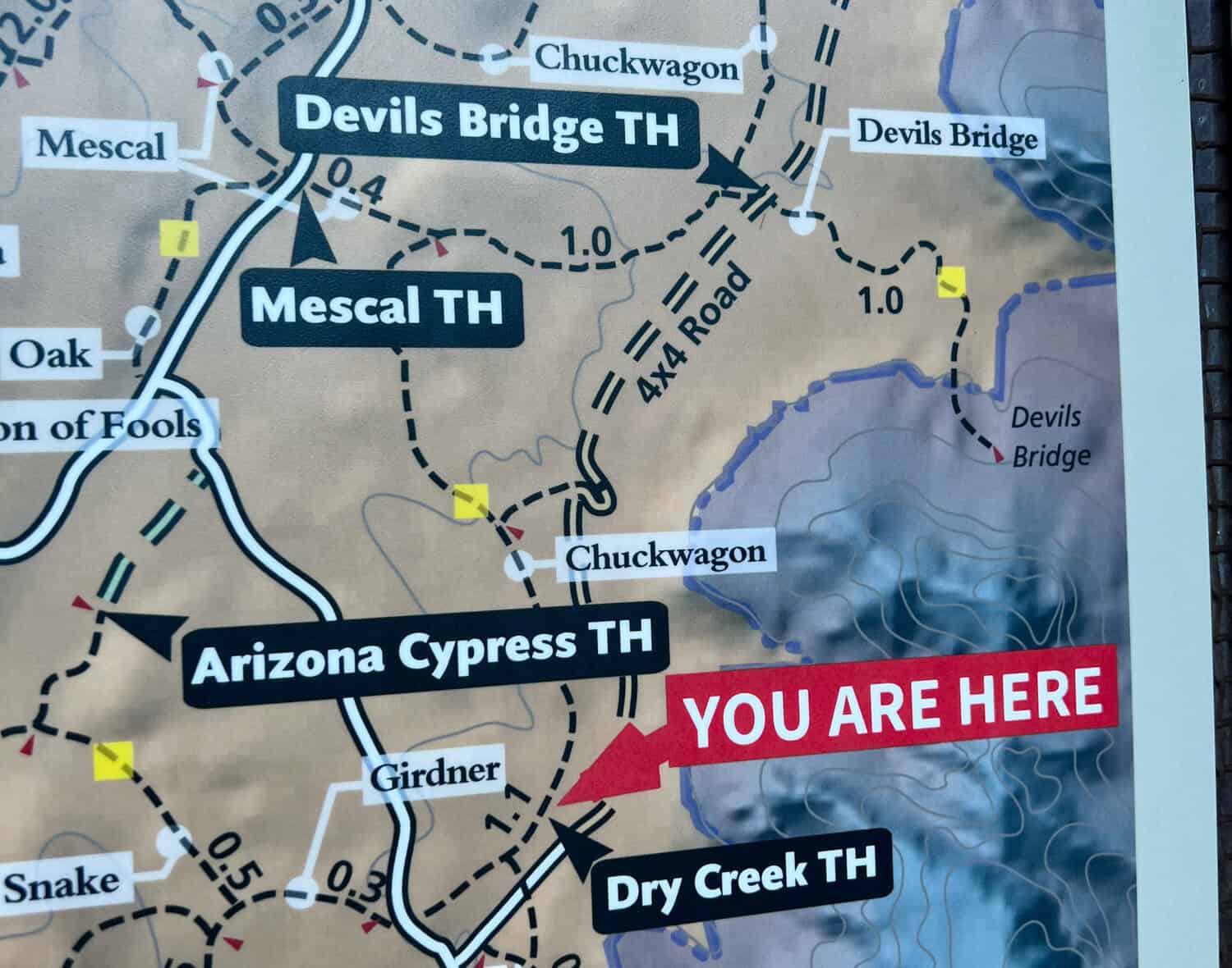 Devil's Bridge Trail map