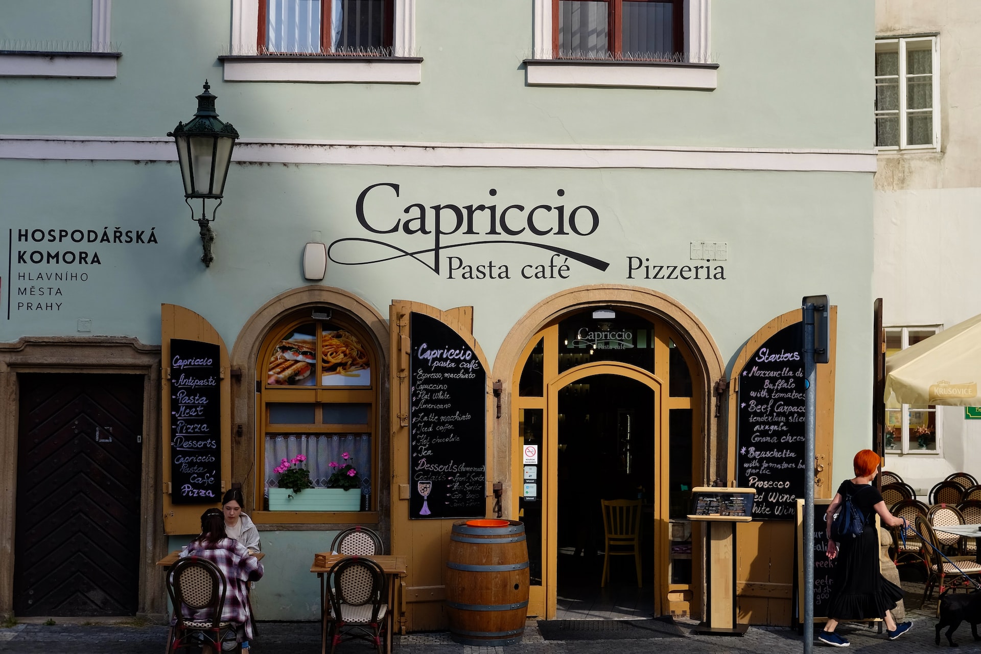 Italian cafe in Prague (photo: Louis Le Pessot)