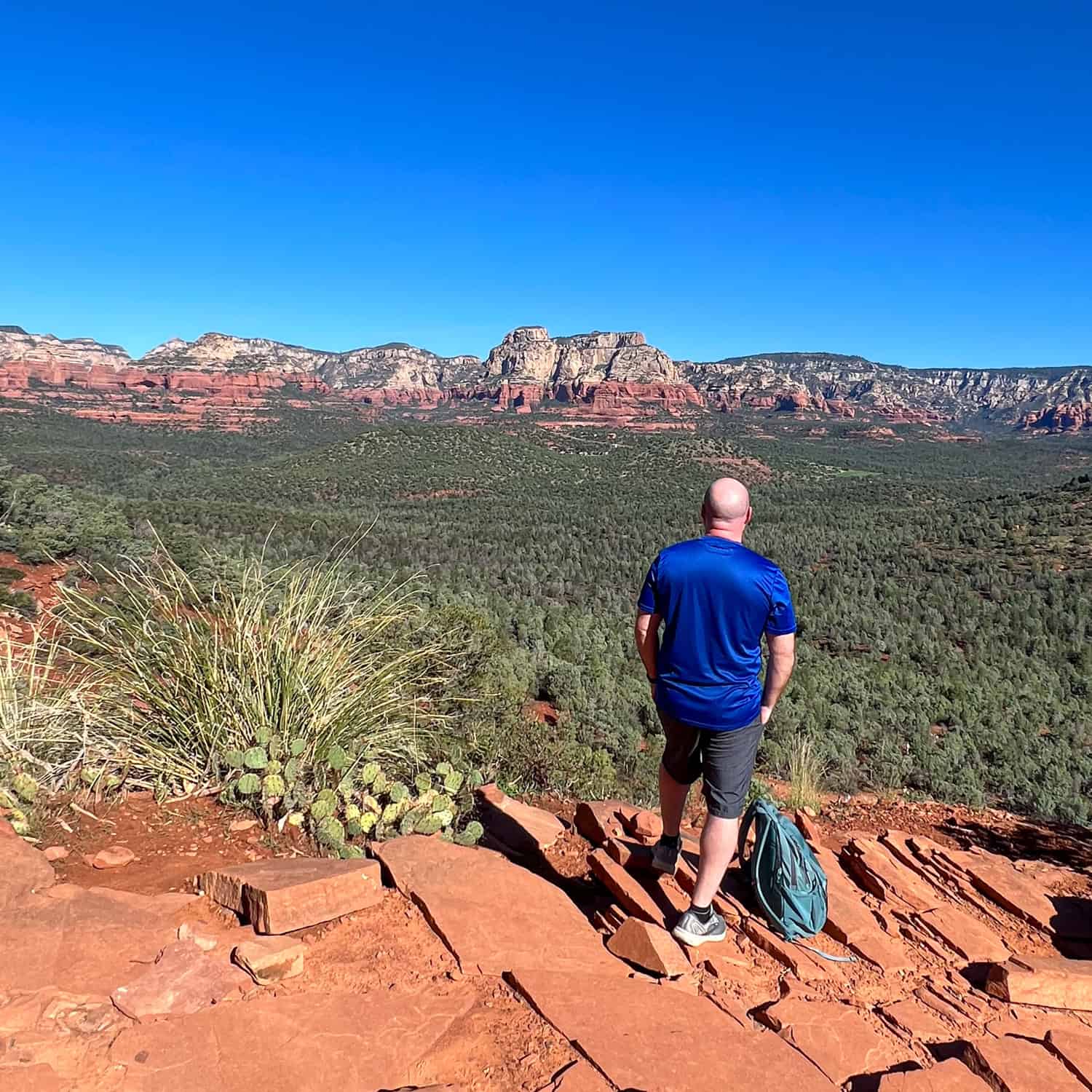 Dave takes in the view facing west (photo by Kelly Lemons)