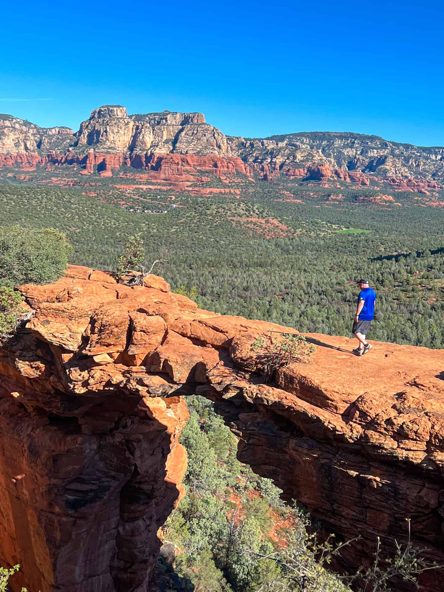 Walking across Devil's Bridge in Sedona, Arizona (photo by Kelly Lemons)