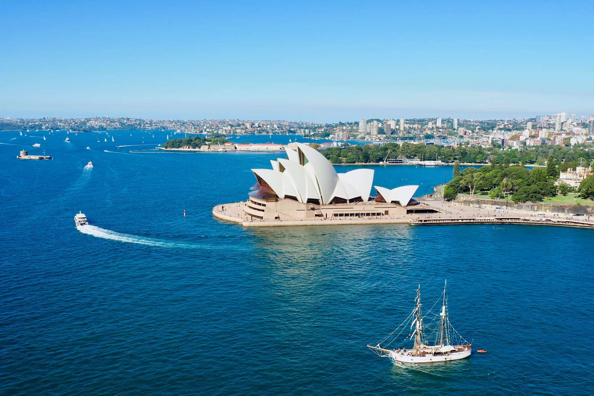 View of Sydney Opera House from the Pylon Lookout (photo: Alexa Soh)