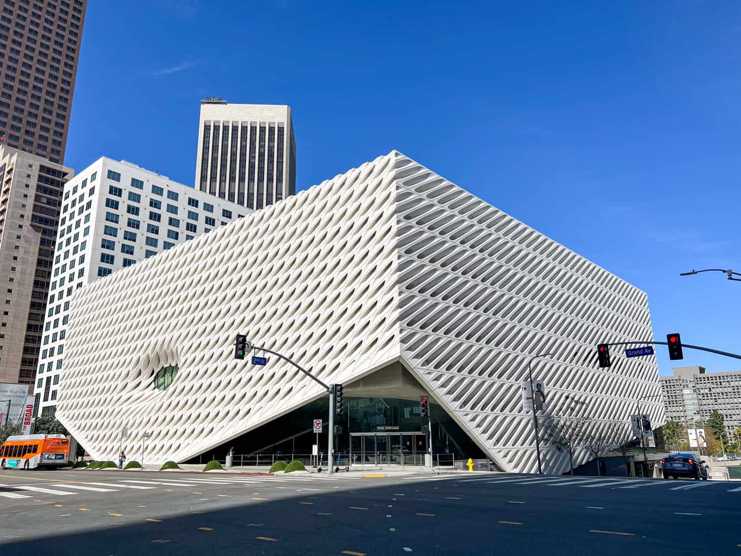 The Broad museum in downtown Los Angeles, California