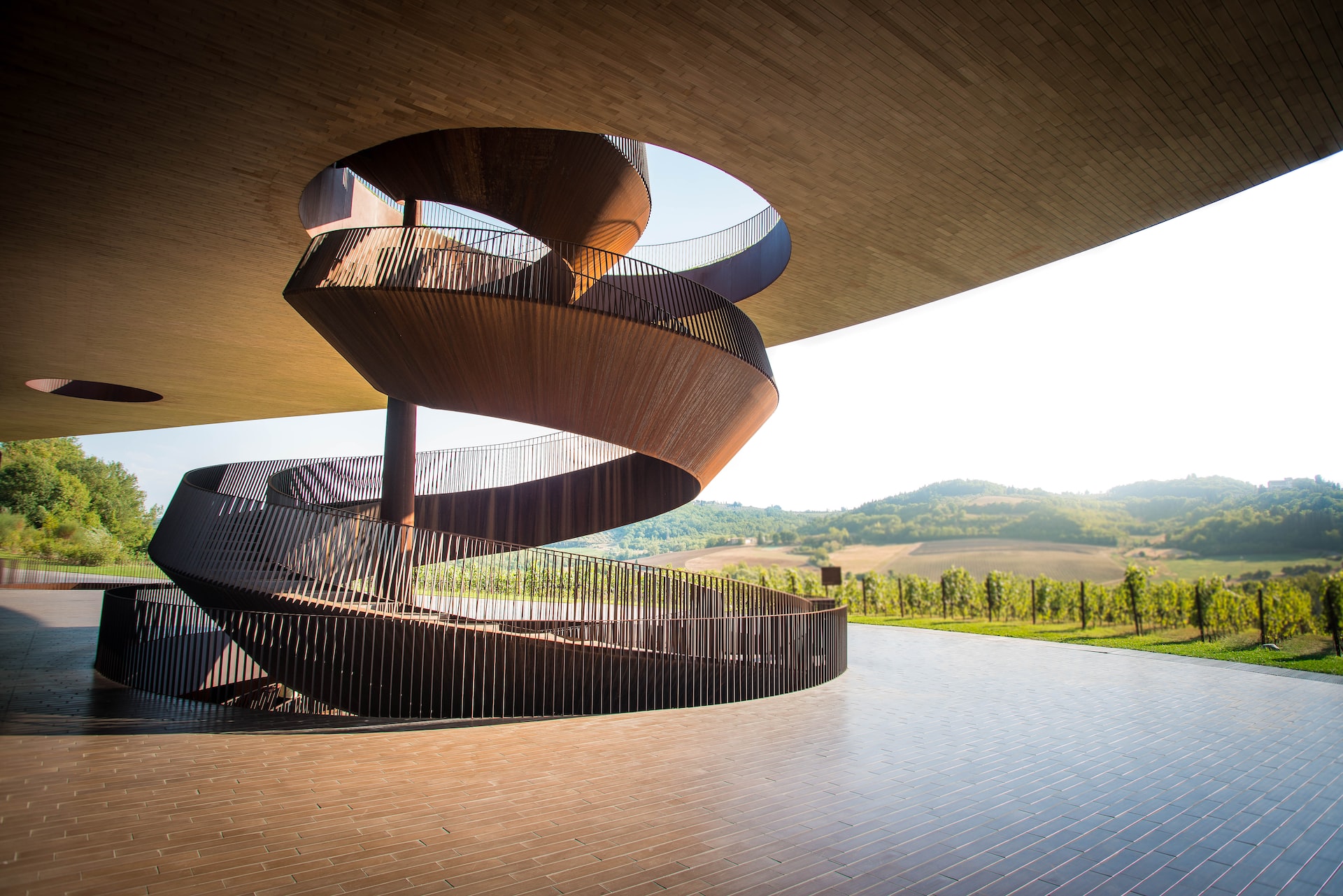 Spiral staircase at Antinori nel Chianti Classico, one of Italy's oldest wineries (photo: Ivan Franco Bottoni)