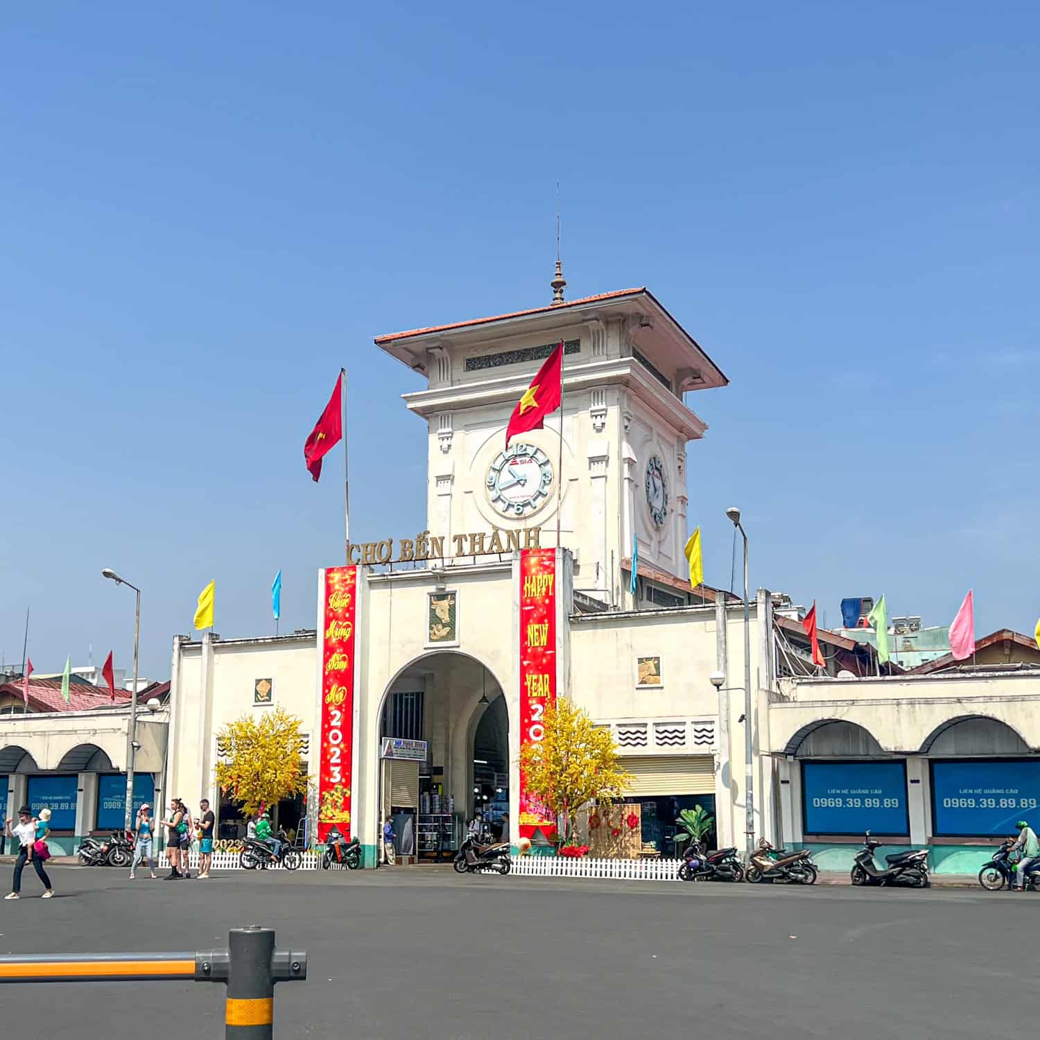 Entrance to Ben Thanh Market. A visit is one of the most popular things to do in Ho Chi Minh City. 