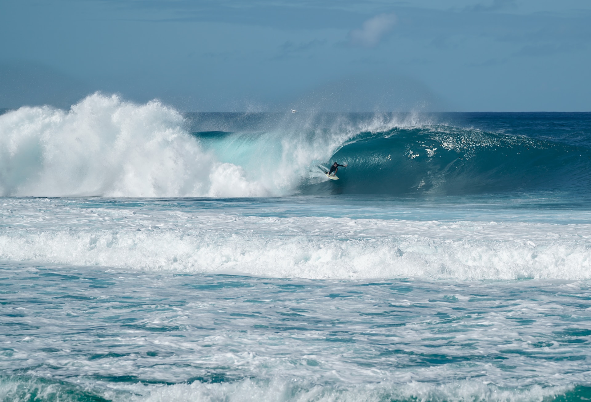 Surfer riding the Pipeline on Oahu's North Shore, one of the best surfing beaches in Hawaii (photo: Katie Rodriguez)