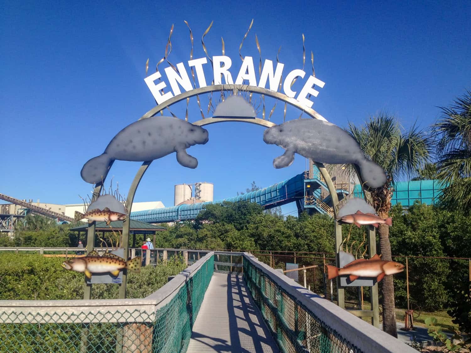 Entrance to the TECO Viewing Center where you can see wild manatees