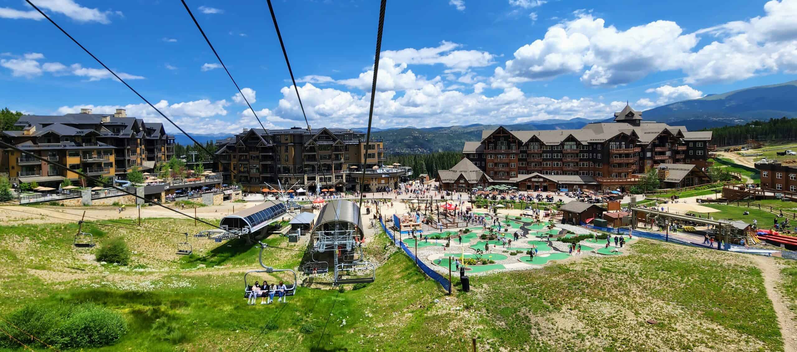 Breckenridge Ski Resort at Peak 8 as seen from the Colorado Superchair.