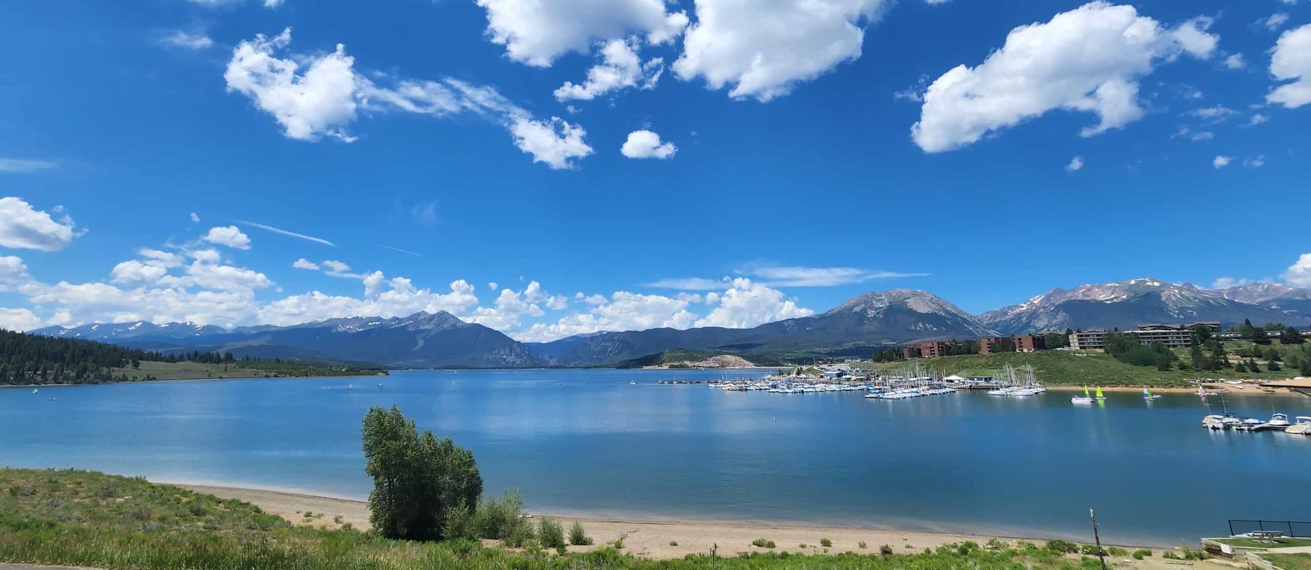 Dillon Reservoir as seen from the bike path near Dillon.