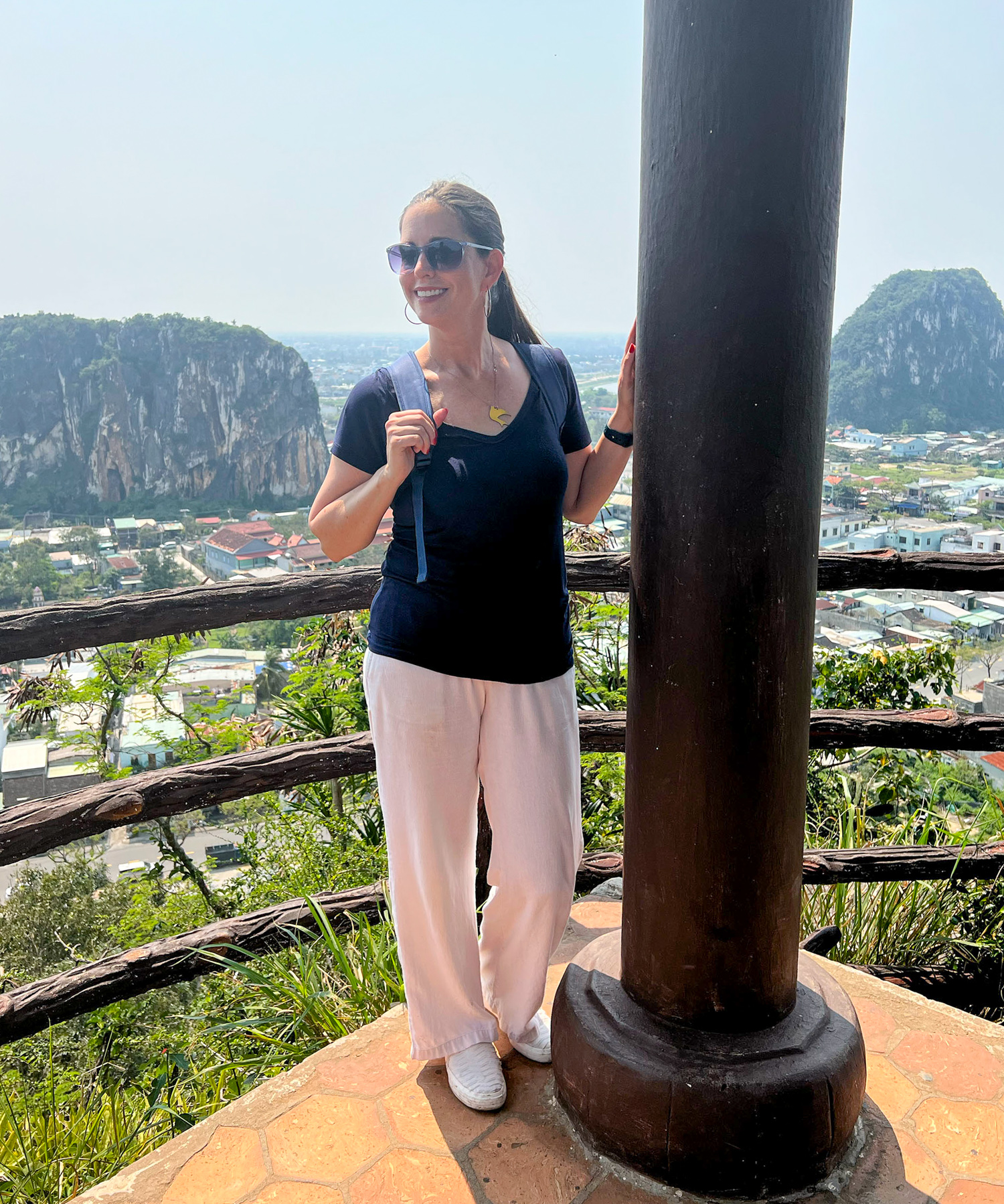 Kel at  Dai Vong Giang viewpoint (photo by Dave Lee)