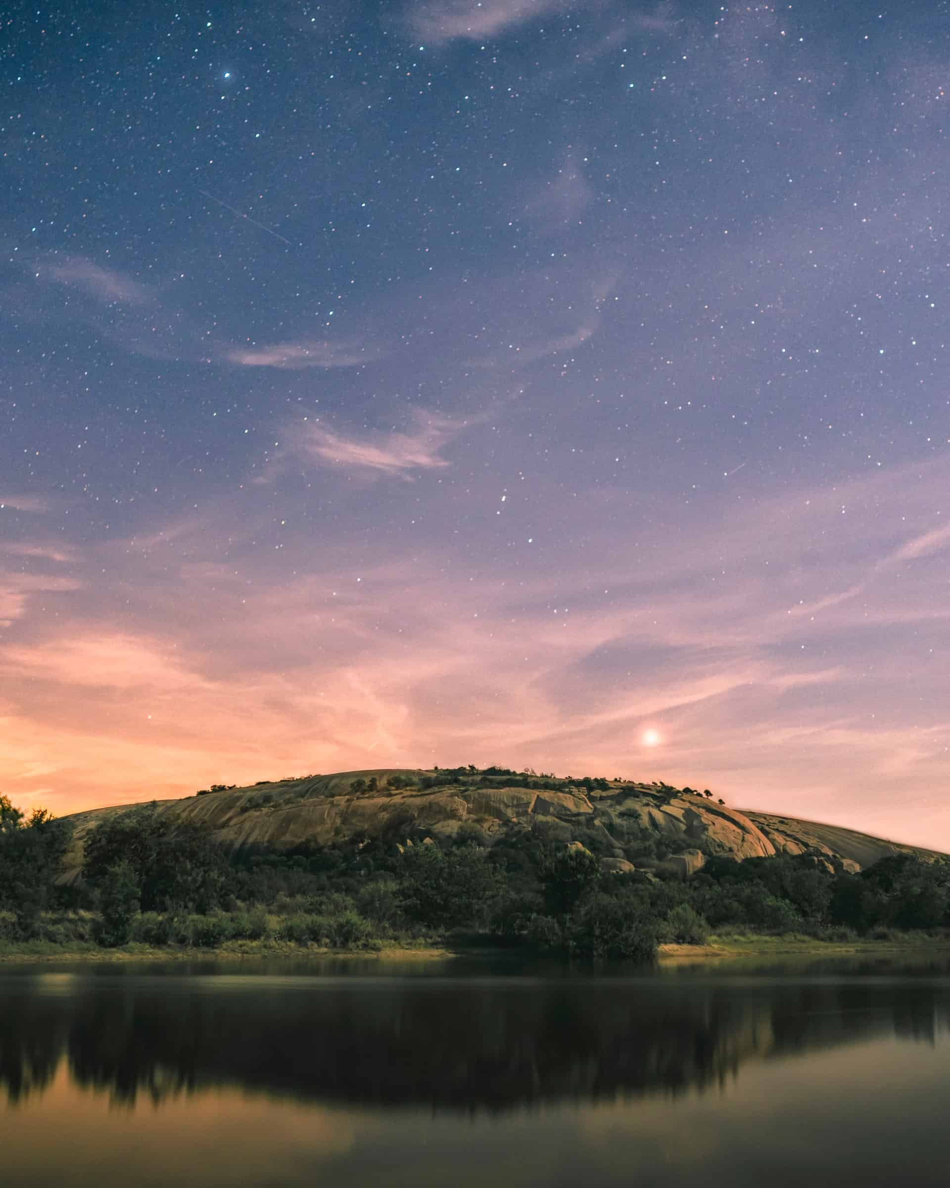 Stars over Enchanted Rock (photo: Jake Fagan)