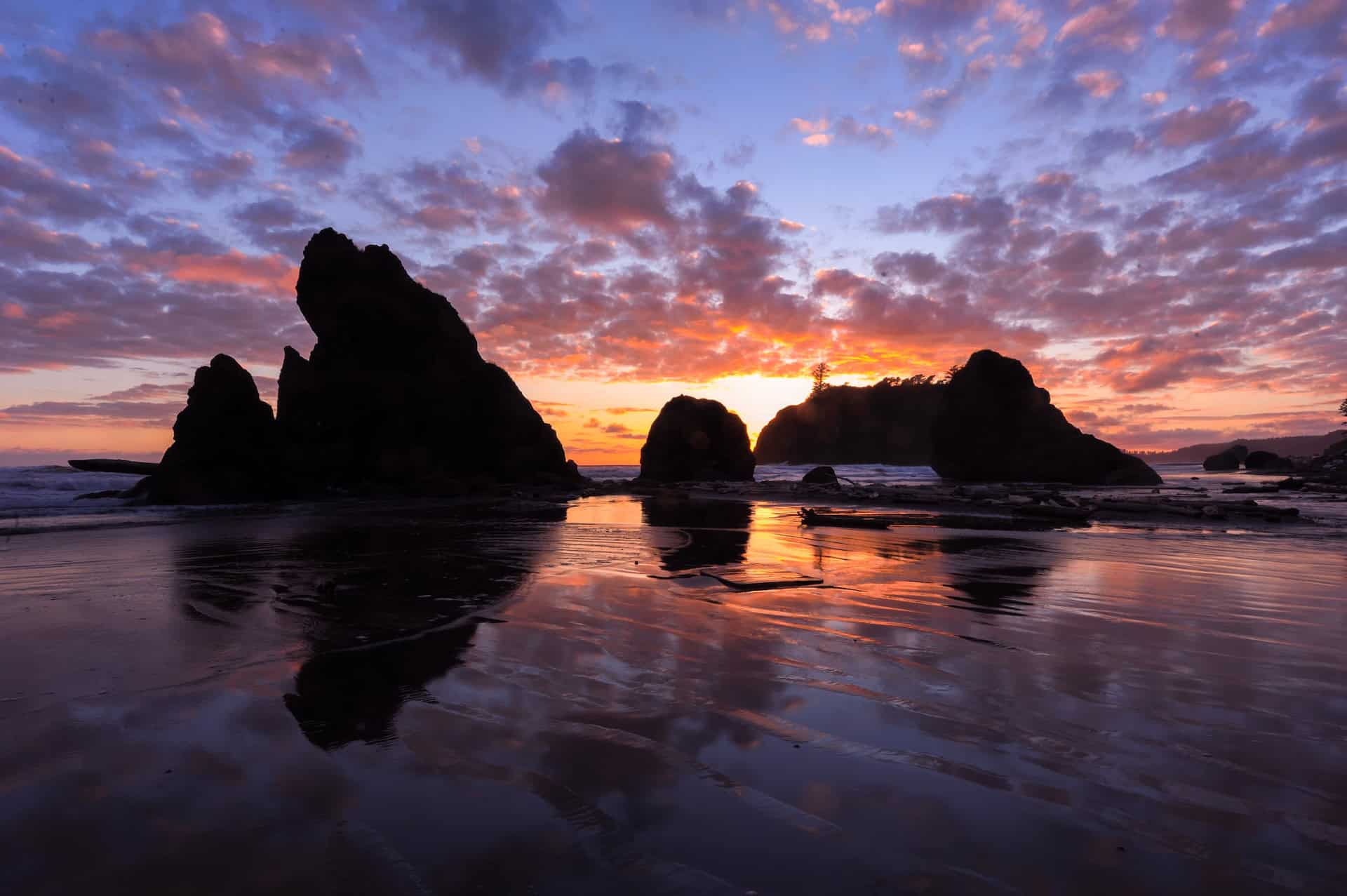 Rialto Beach at sunset (photo: Zetong Li)