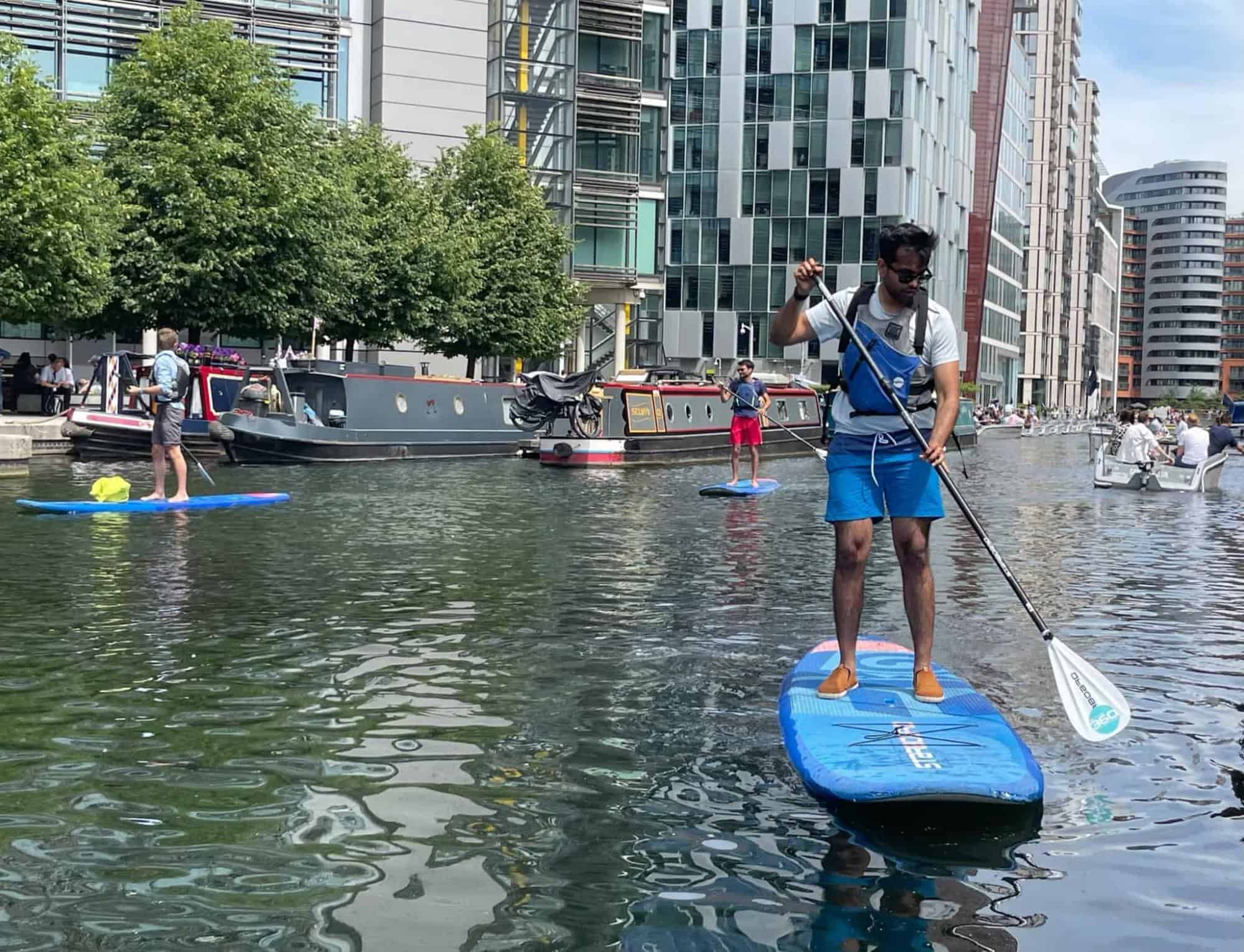 SUP in Paddington Basin (photo courtesy of Active 360)