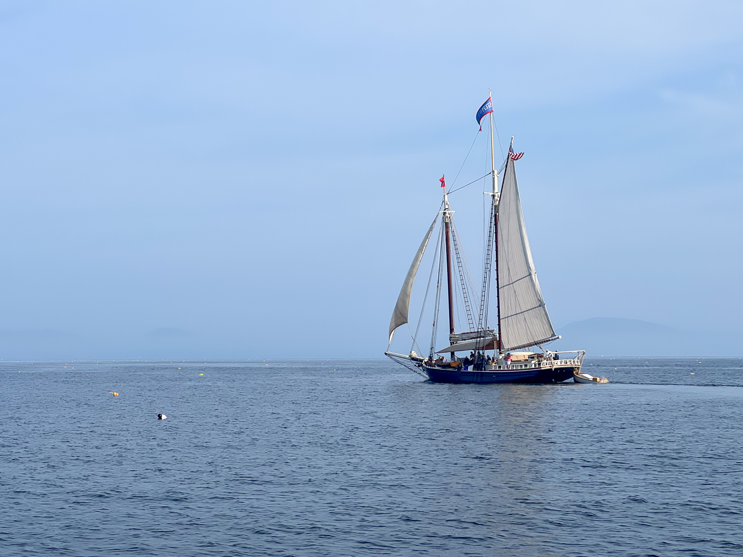 The Schooner Stephen Taber sailing back to Rockland