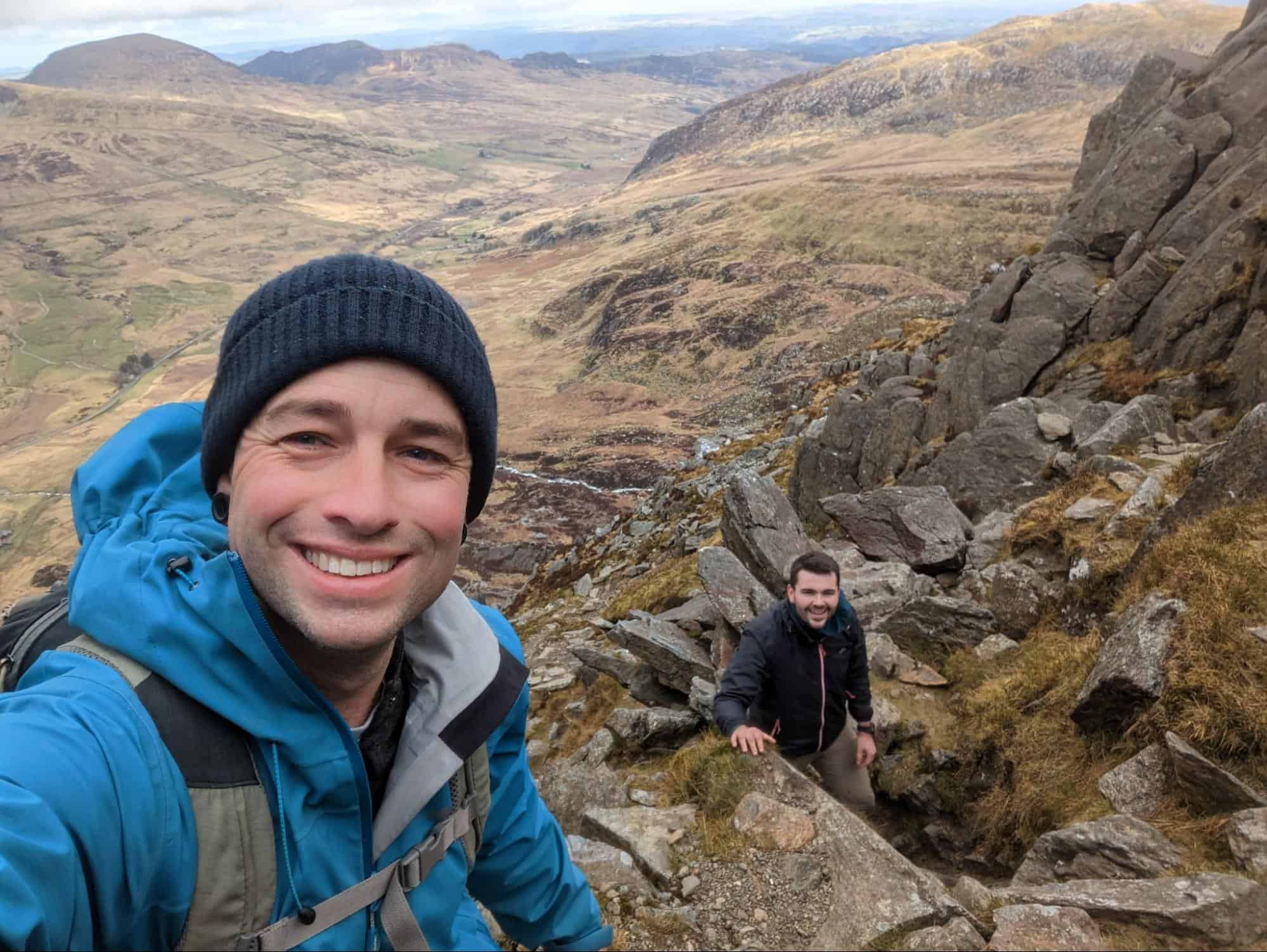 The view from halfway up Tryfan (photo: Steve Cleverdon)