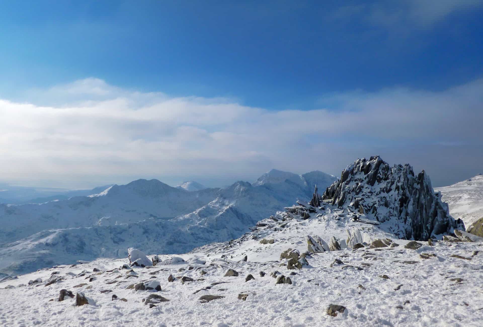 The snowcapped summit of Glyder Fawr. (photo: Neil Murphy)