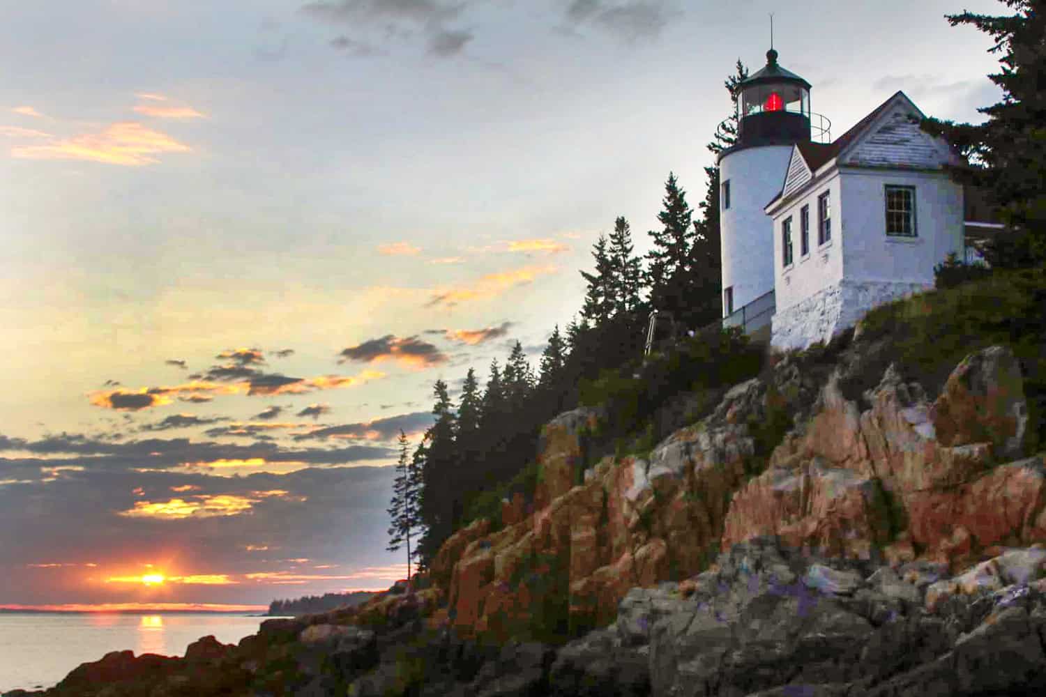 Sunset at Bass Harbor Head Light (photo by Kelly Lemons)