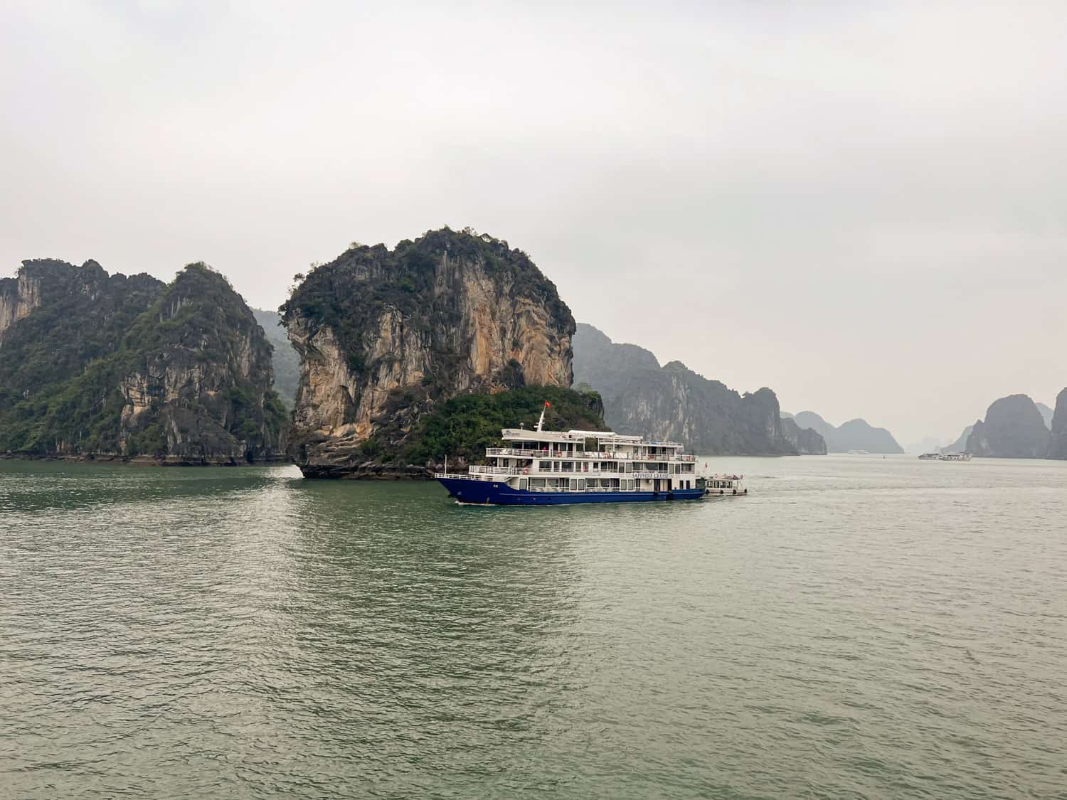 A cruise ship in Ha Long Bay