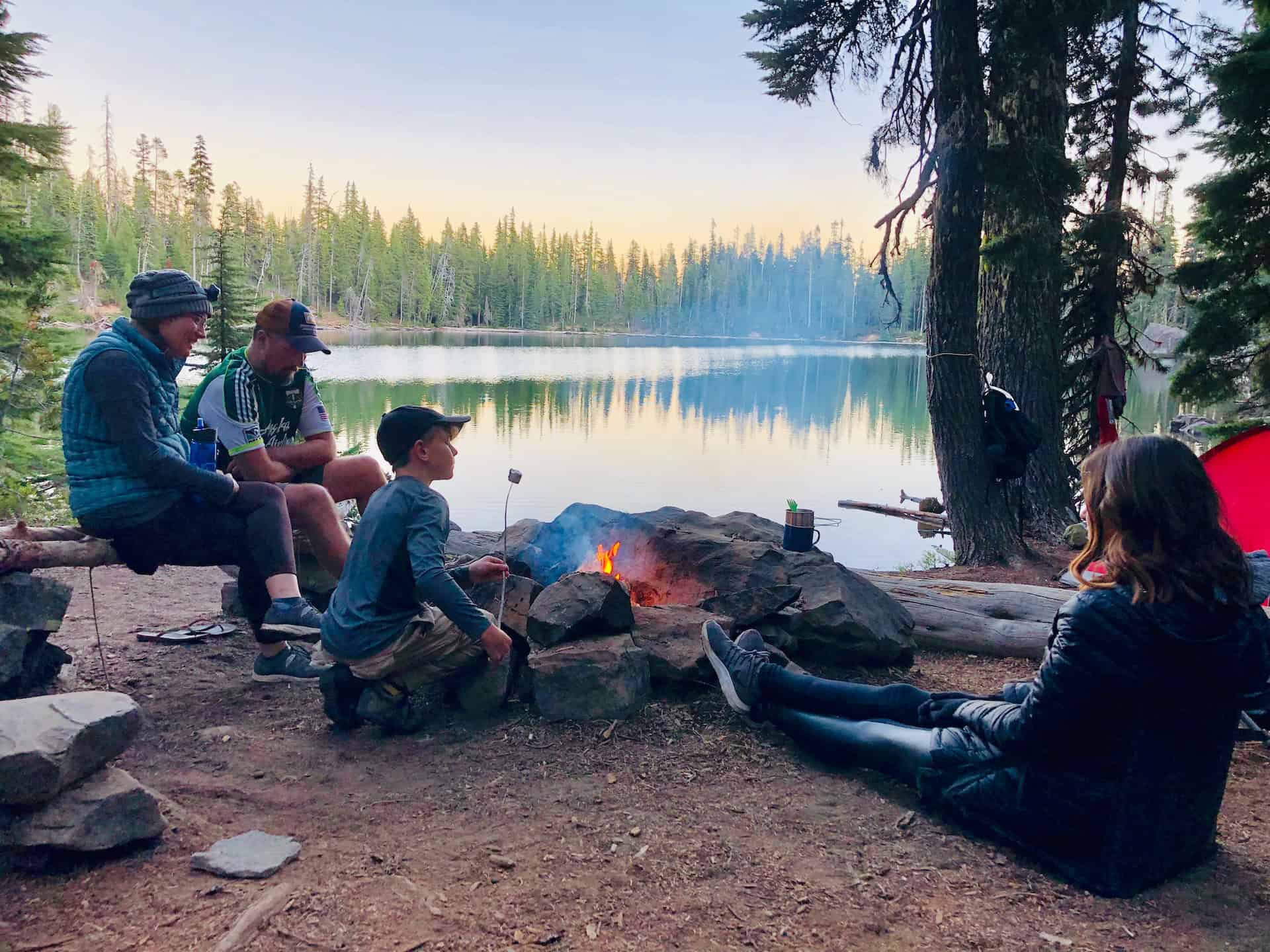 Lakeside camping in Oregon (photo: Brooks Rice)