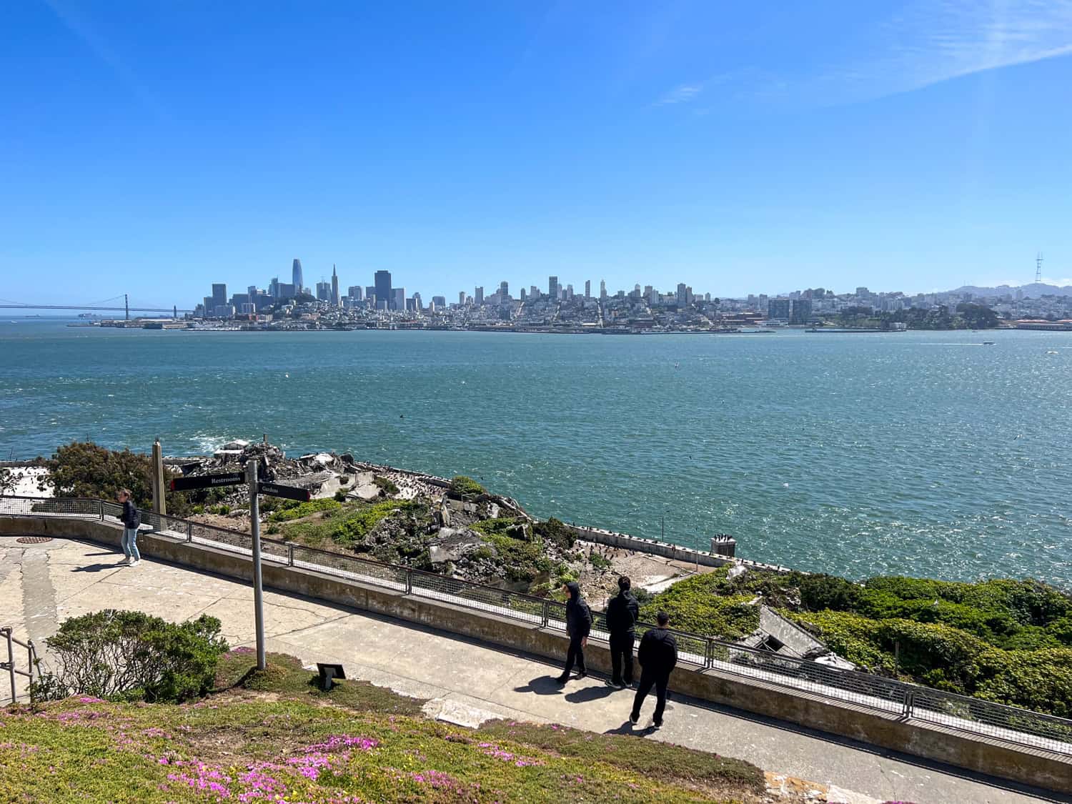 View of San Francisco from Alcatraz Island, the third stop on a day-long tour that included Muir Woods and Sausalito.