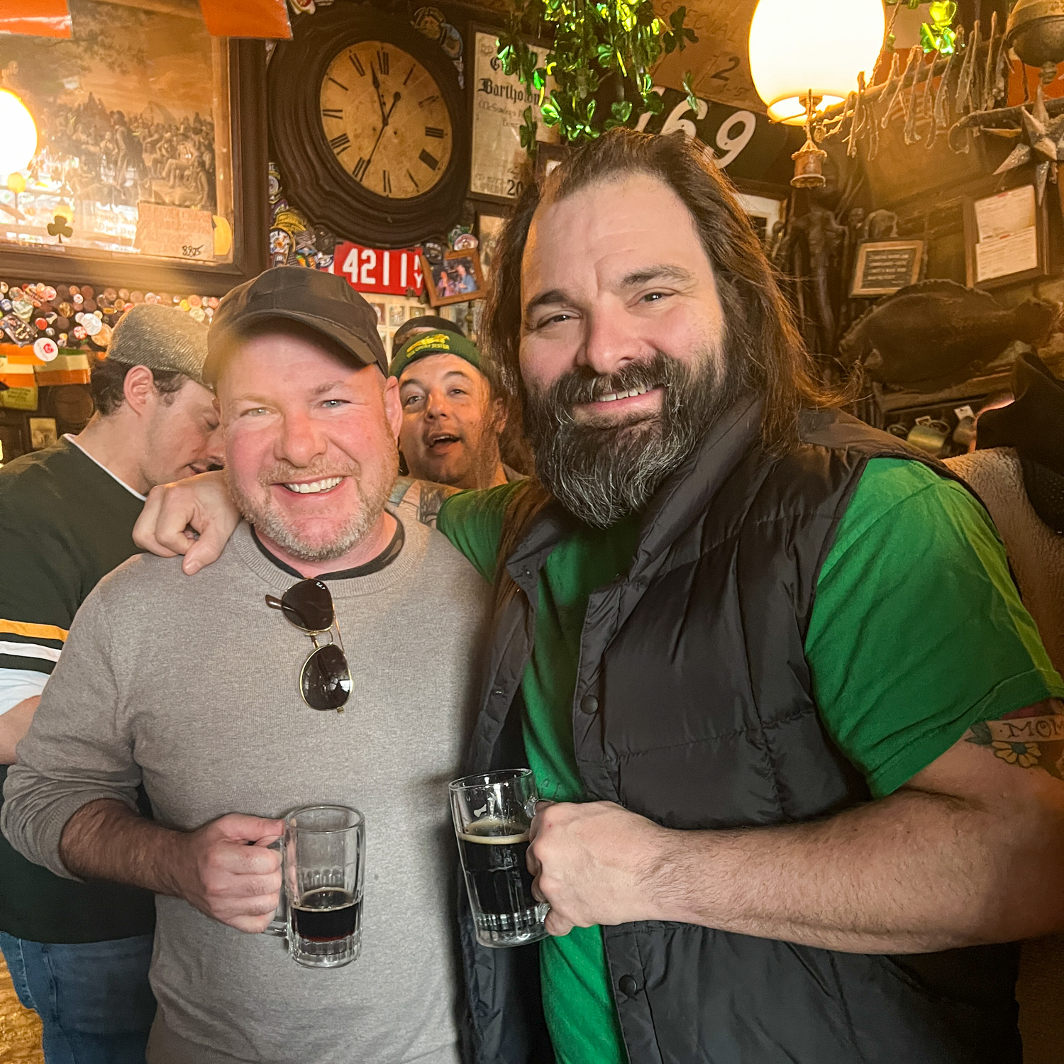 Celebrating St. Patrick's Day with my brother Jon at McSorley's in NYC