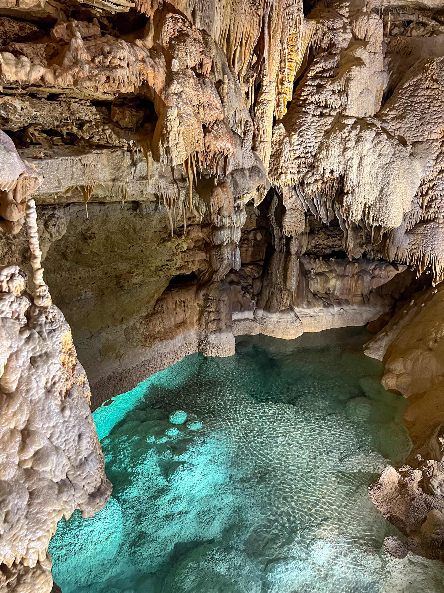 Emerald Lake in Natural Bridge Caverns