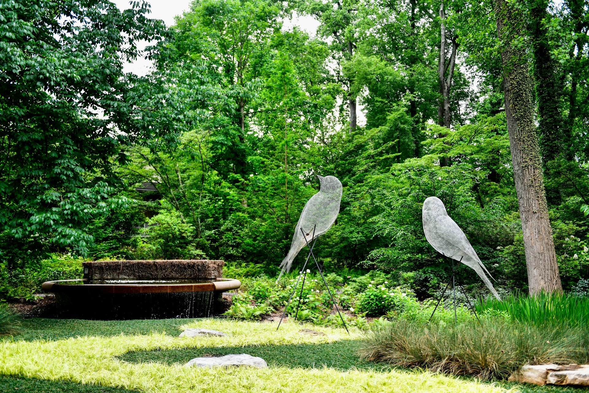 Bird sculptures at Atlanta Botanical Garden (photo: Holly Landkammer).