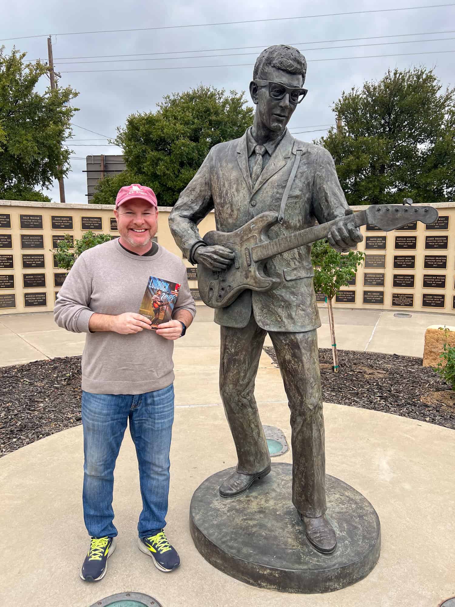 Dave and Buddy Holly statue in Lubbock, Texas. 